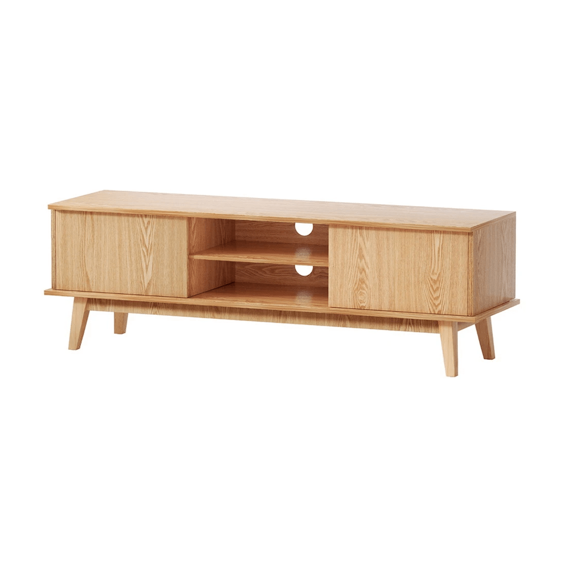 1 Artiss TV Cabinet Entertainment Unit Stand Storage 140CM - Brown, 1 of 6