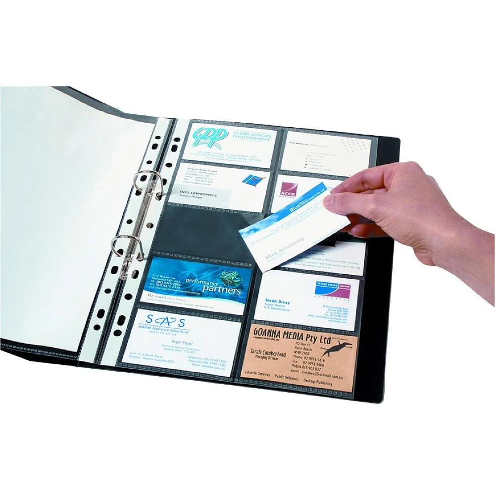 1 Marbig A4 Business Card Pockets 10 Pack, 1 of 1