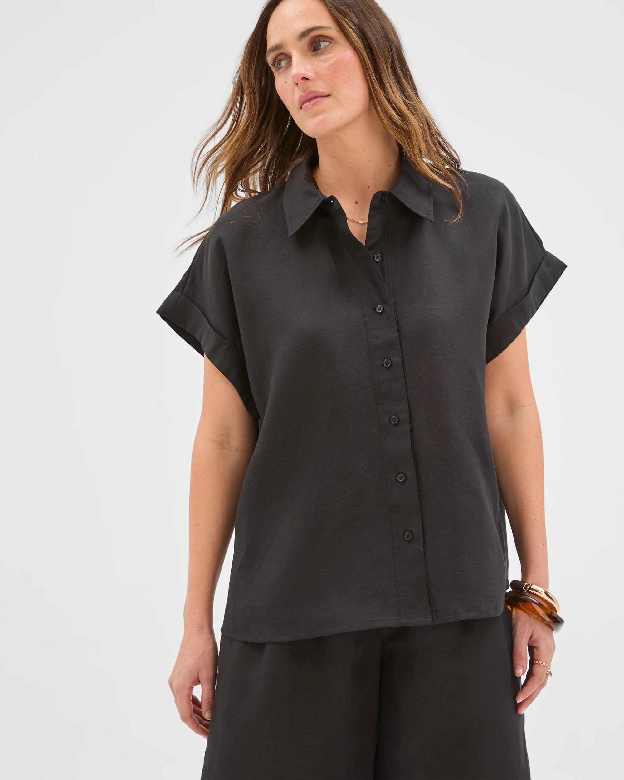4 Preview Sarah Short Sleeve Shirt BLACK, 4 of 7