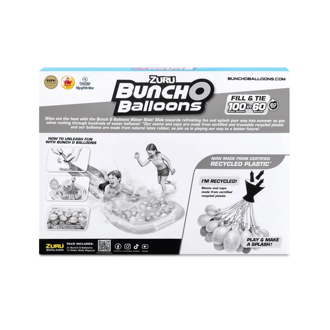 10 Zuru Bunch O Balloons Water Slide Wipeout and Self-Sealing Water Balloons Set, 10 of 10