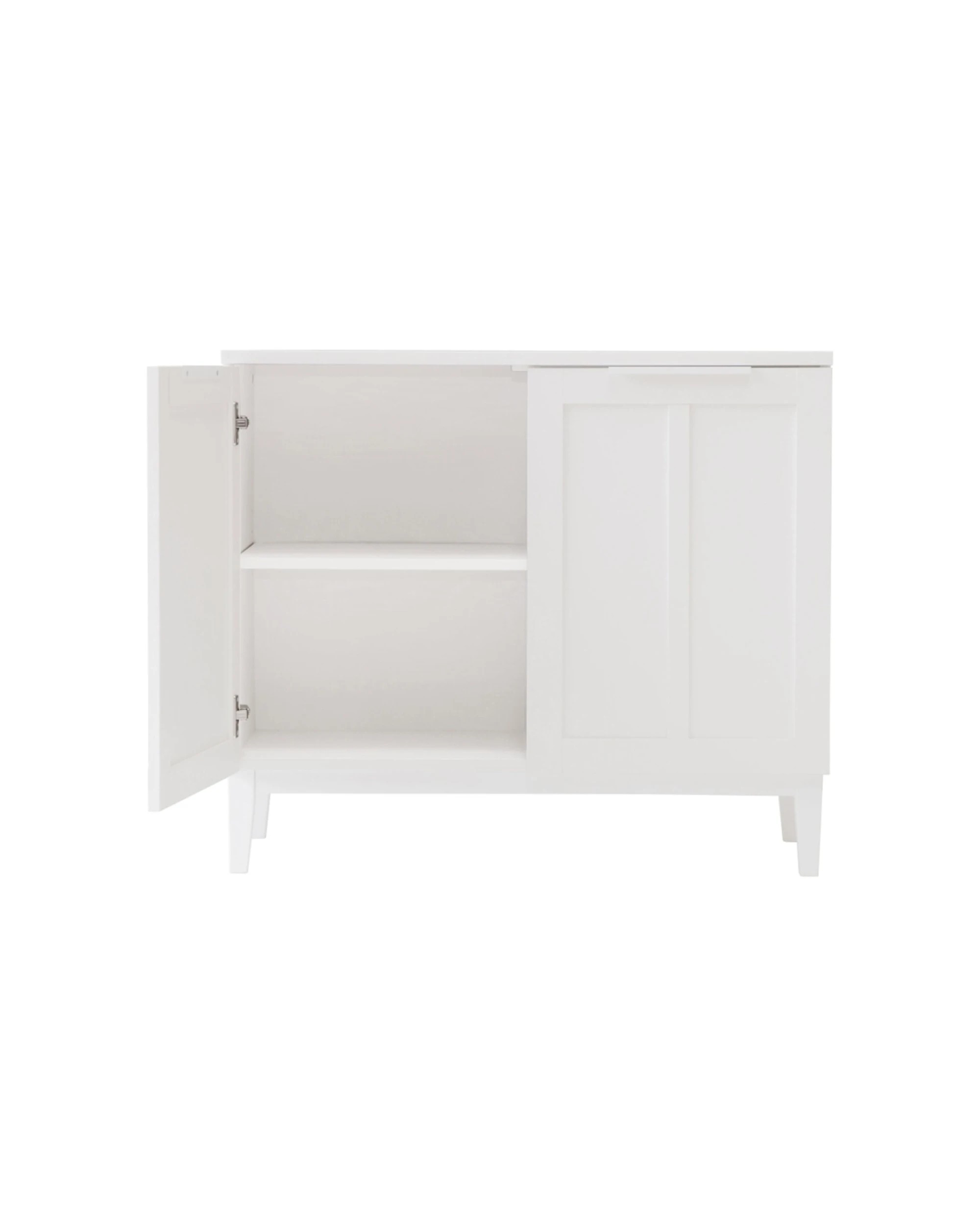 4 Alpine Bay Tenley 2 Door Wood-Look Scratch Resistant Sideboard Cupboard - White, 4 of 8