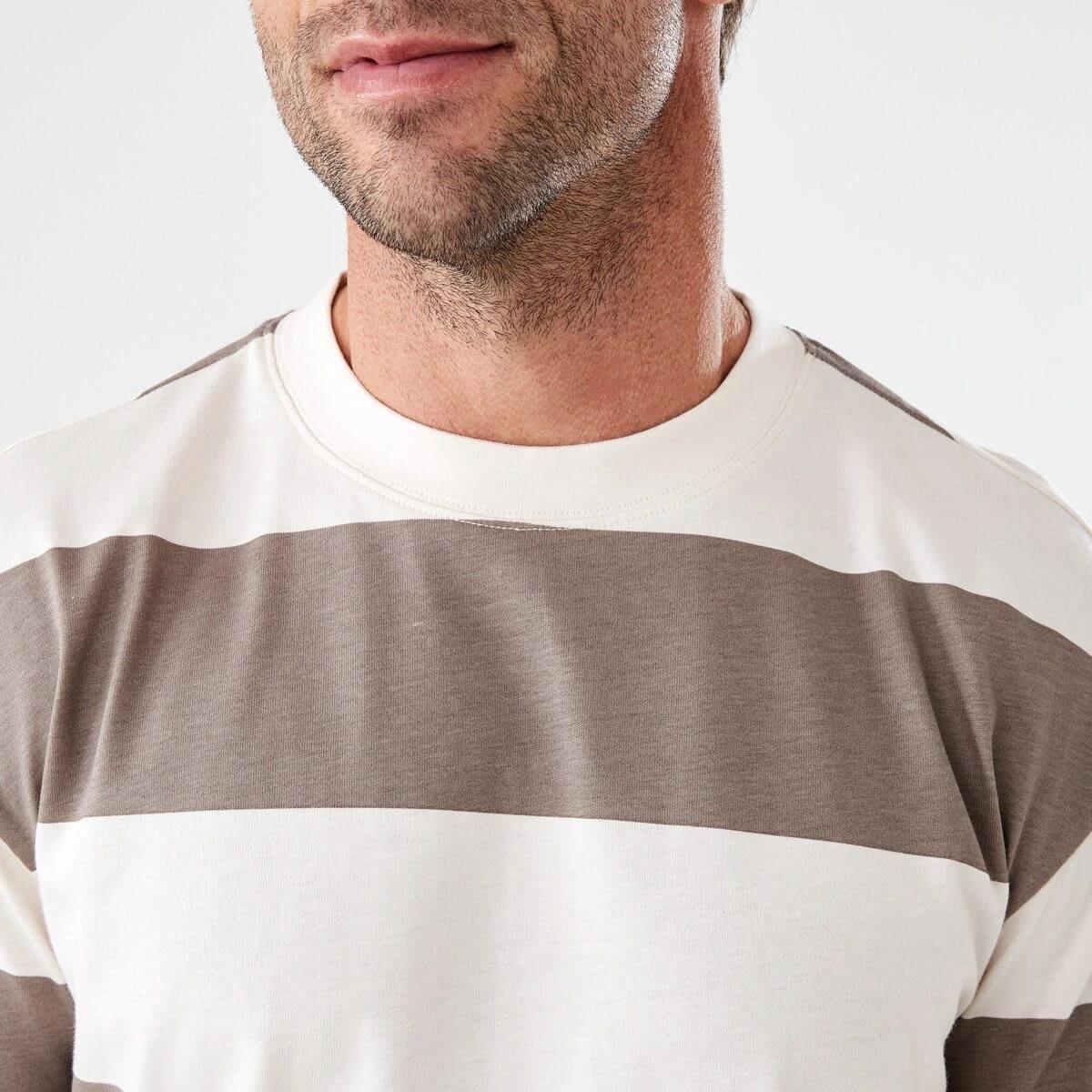 5 Oversized Stripe T-shirt BOLD STRIPES YOUTH DRIFT BROWN, 5 of 5