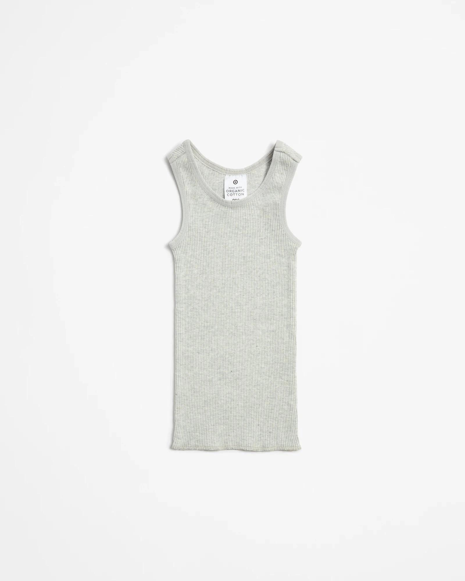 2 Target Baby Baby Organic Cotton Unisex Vests 3 Pack GREY MARLE, 2 of 3