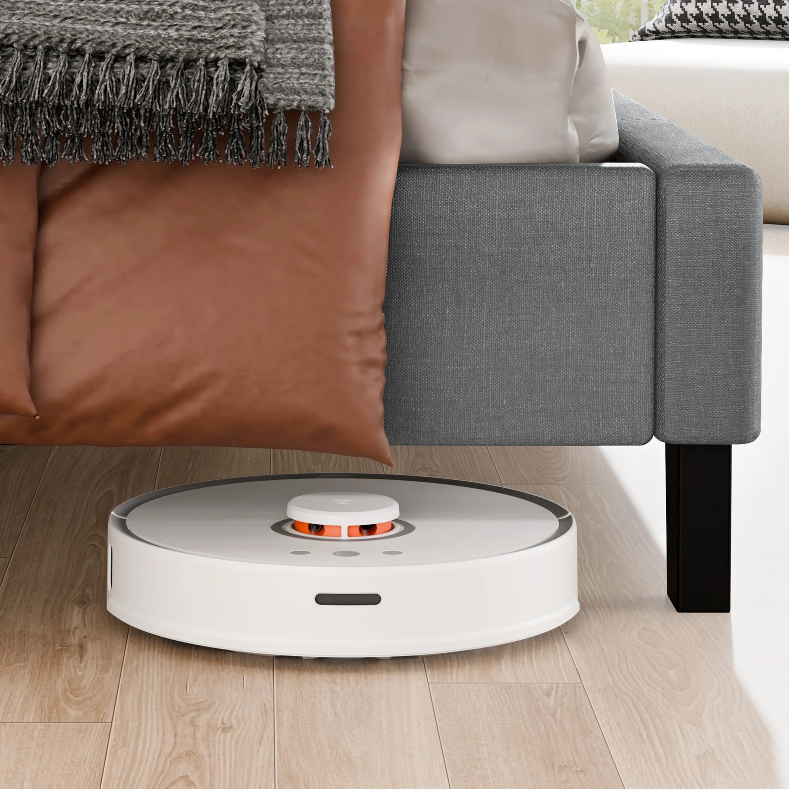 5 Alfordson Bed Frame Queen Size Wooden Slats Platform Fabric Paula - Grey, 5 of 9