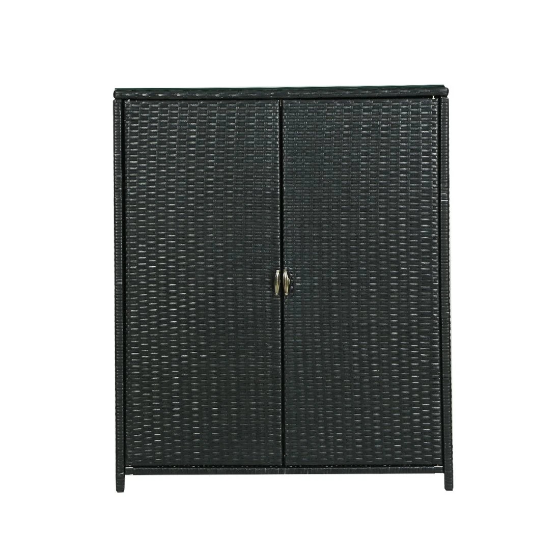 5 Gardeon Outdoor Storage Cabinet Box Garage Wicker Shelf Chest Garden Shed Tools
 - black, 5 of 8