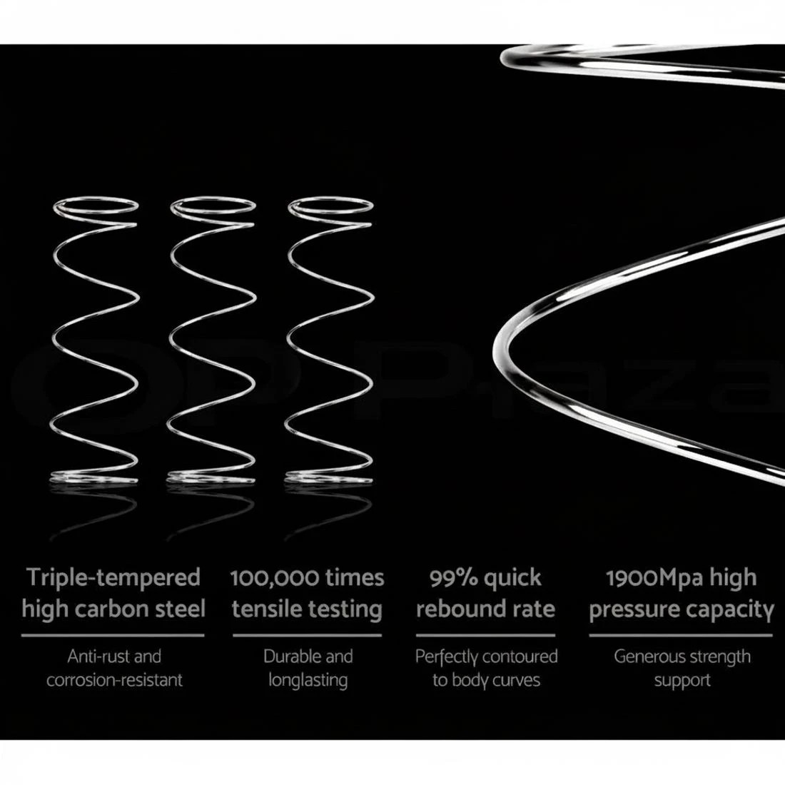 6 Giselle Bedding 31cm Mattress Euro Top - King Bed - Multi, 6 of 10