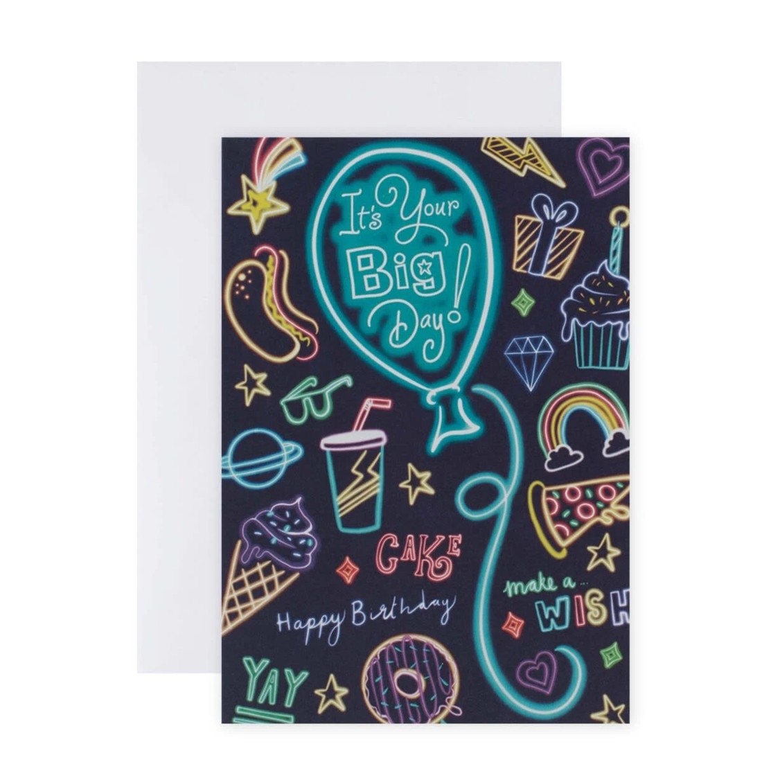 1 Creative Publishing by Hallmark Birthday Card - Neon Party, 1 of 3