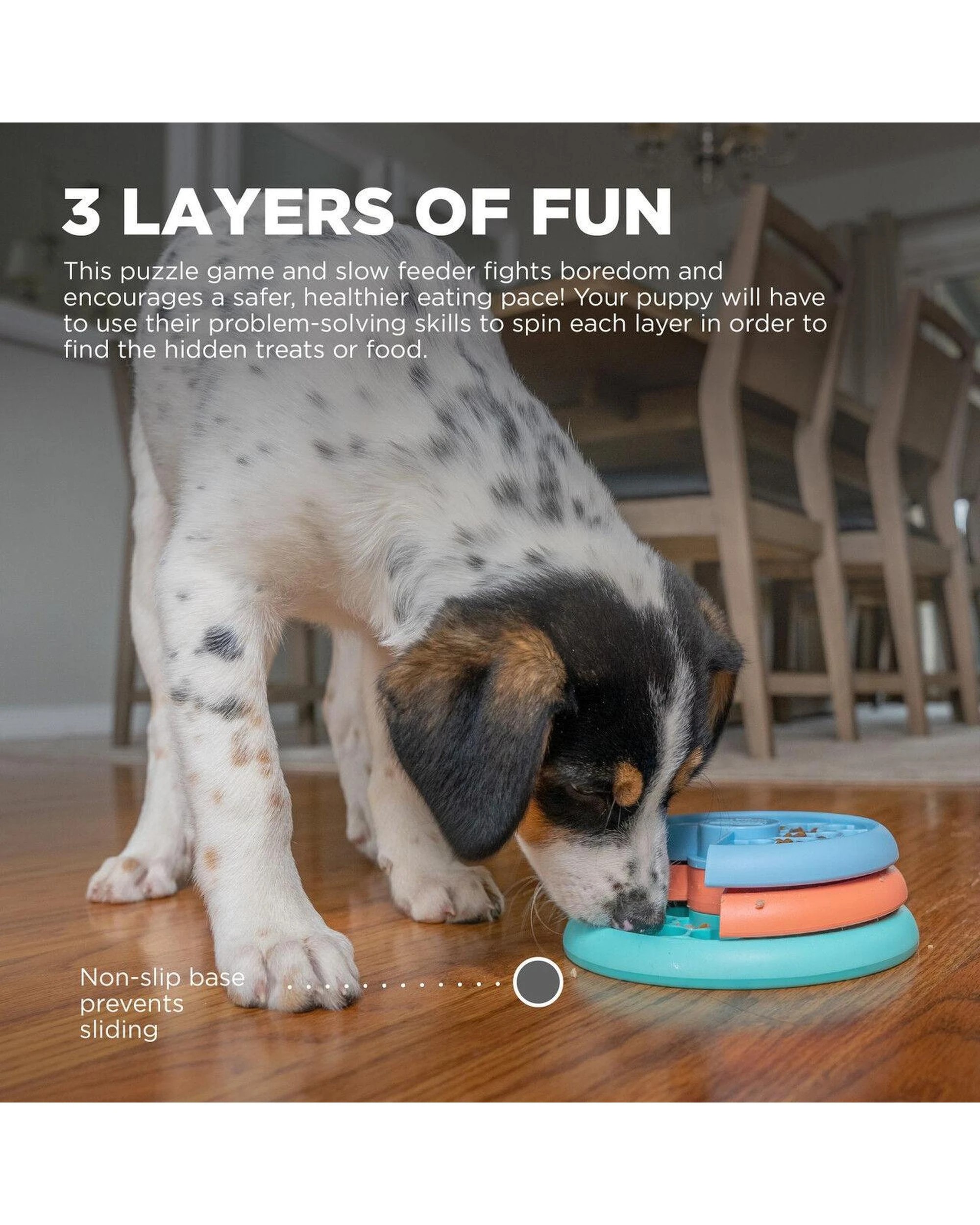 2 Outward Hound Nina Ottosson Puppy Lickin Layers Treat Dispenser Dog Toy, 2 of 6