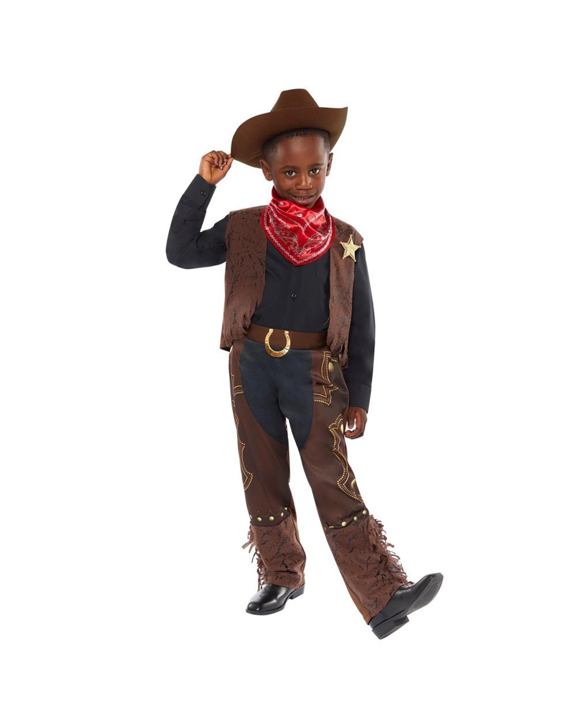 2 Western Cowboy Kids Costume Size 4-6 Years, 2 of 4