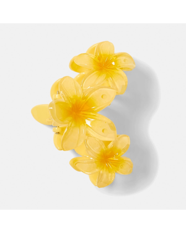 Yellow Gradient Frangipani Claw Hair 