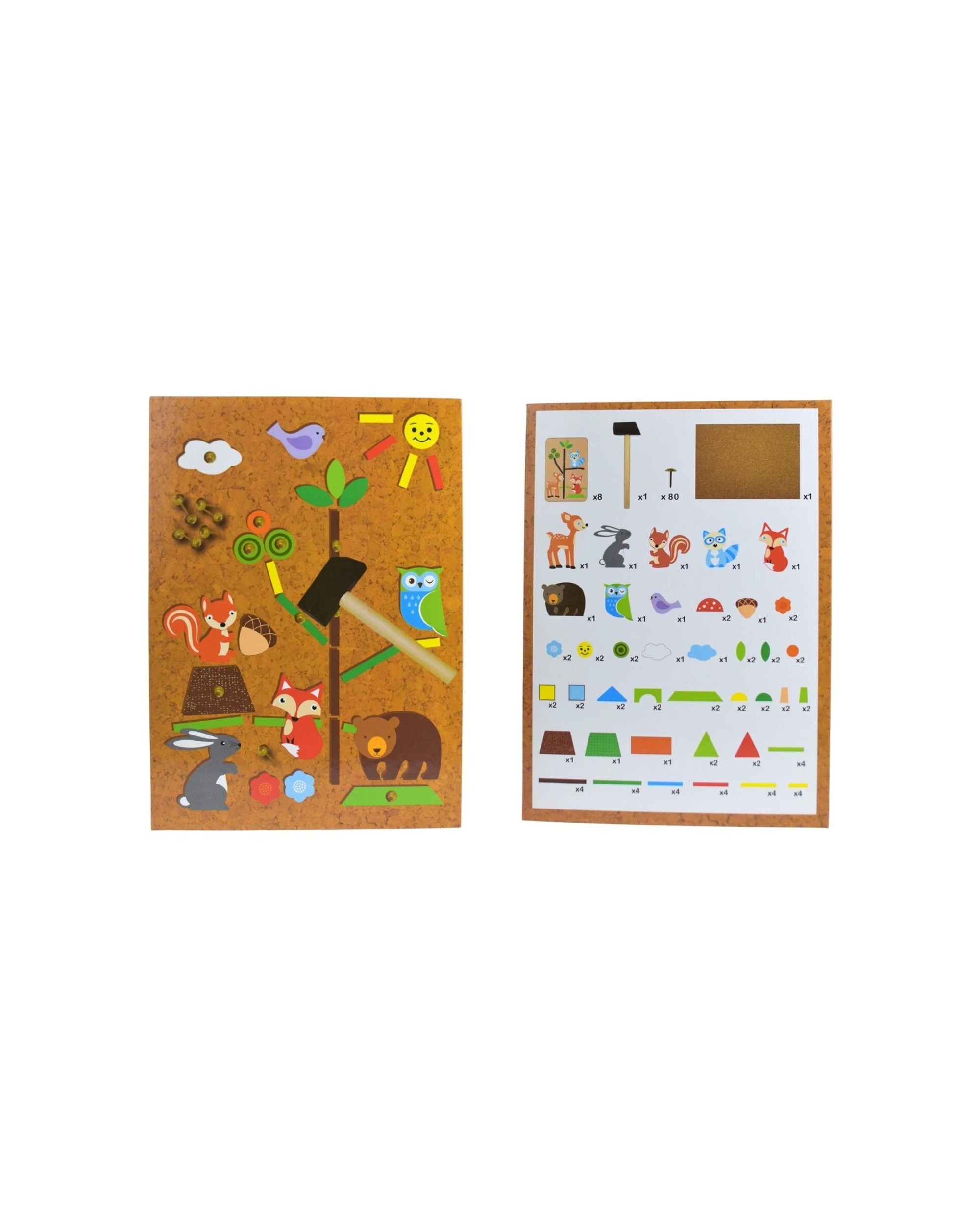 5 Kaper Kidz 170pc Forest Friend Tap A Shape Kids Wooden Toy - Multi, 5 of 5