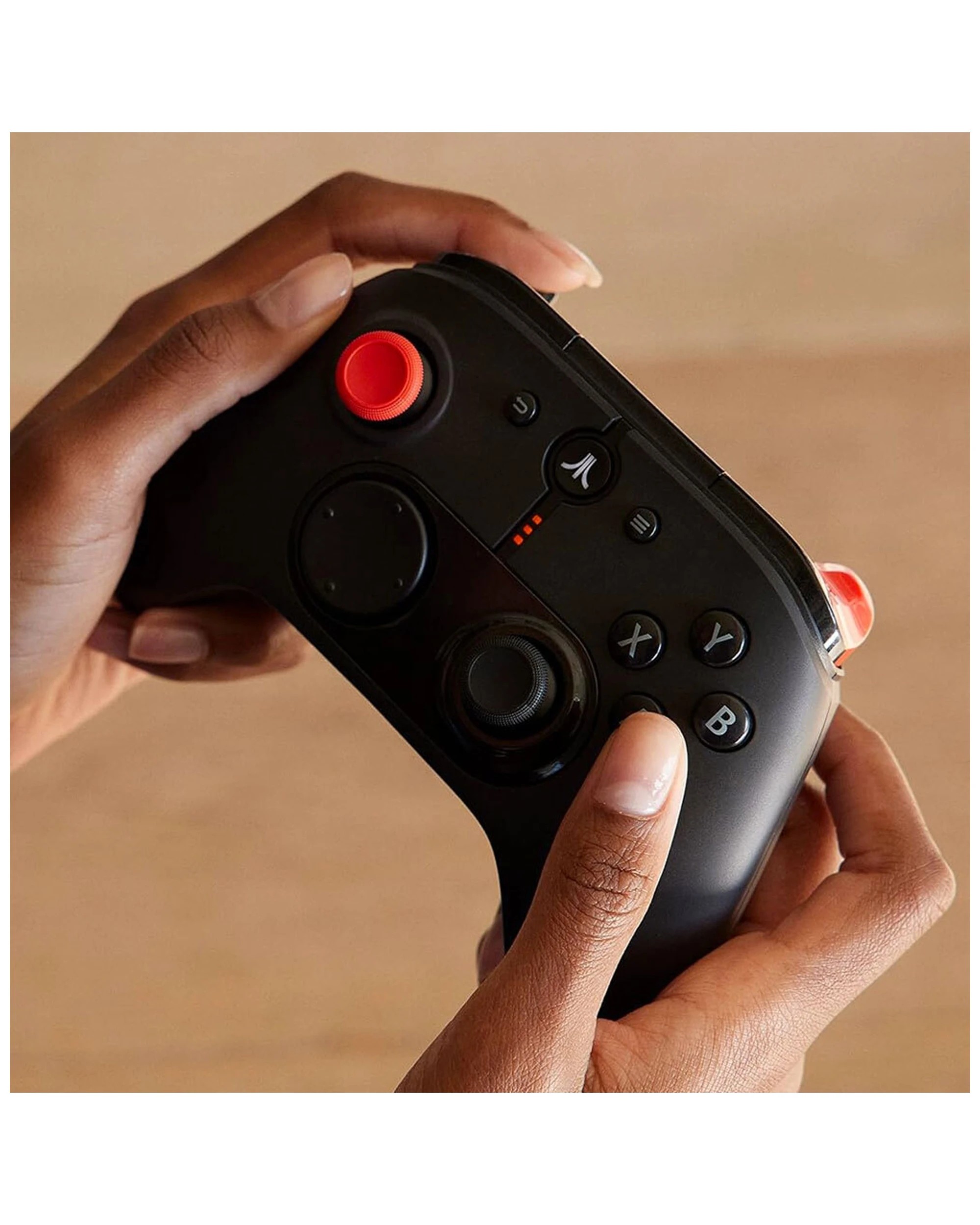 3 Atari Wireless Rechargeable Gaming Controller Black For Vcs And Pc Bluetooth - Black, 3 of 4