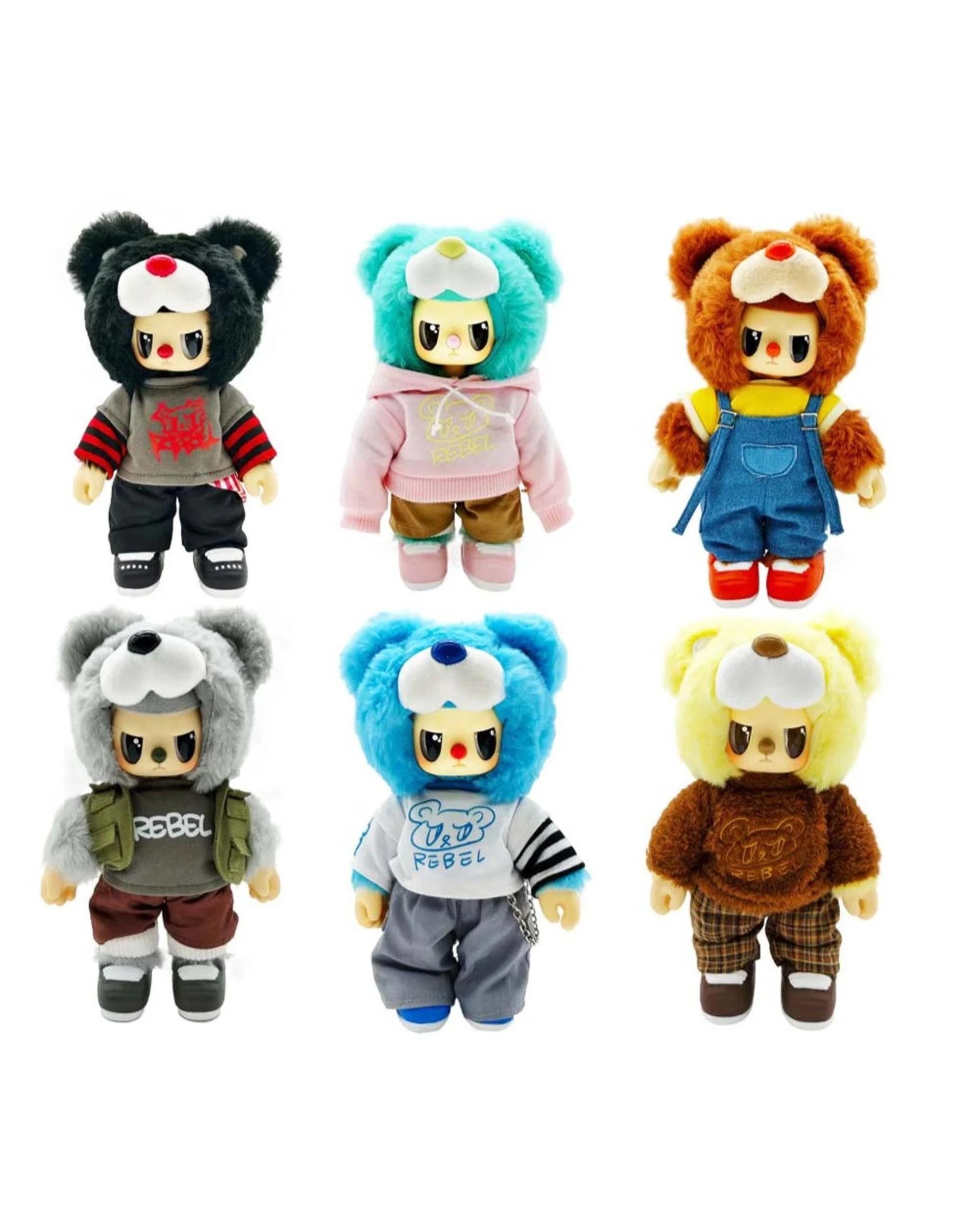 2 Rebel Bear Plush Moveable Street Series Blind Box, 2 of 8