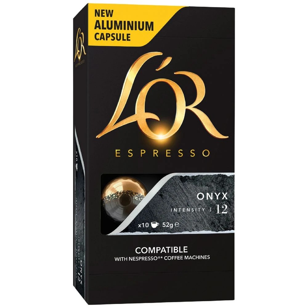 1 L'OR Espresso Coffee Capsules Onyx 10 Pack, 1 of 2