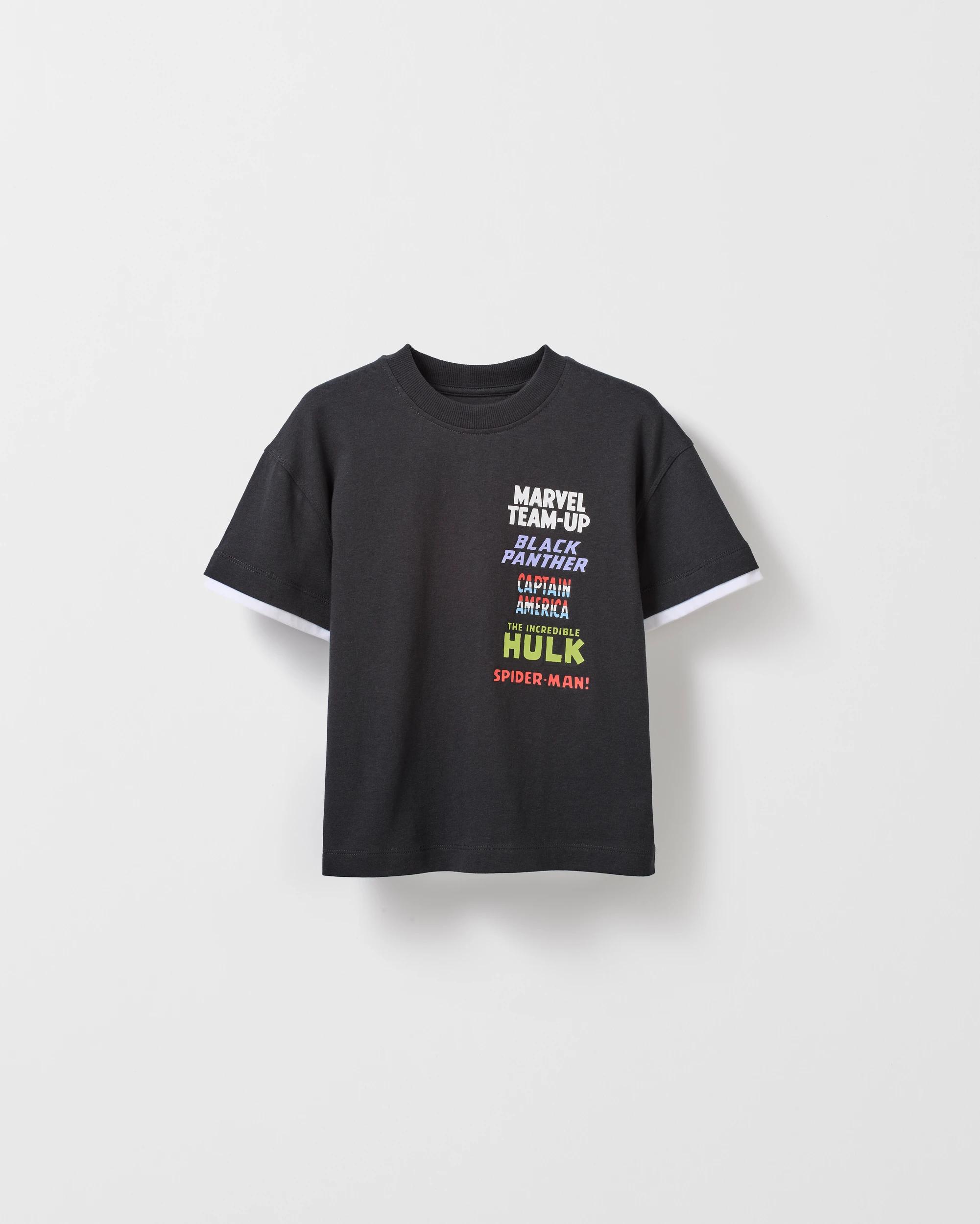 3 Marvel Team Australian Cotton Oversized T-shirt CHARCOAL, 3 of 3