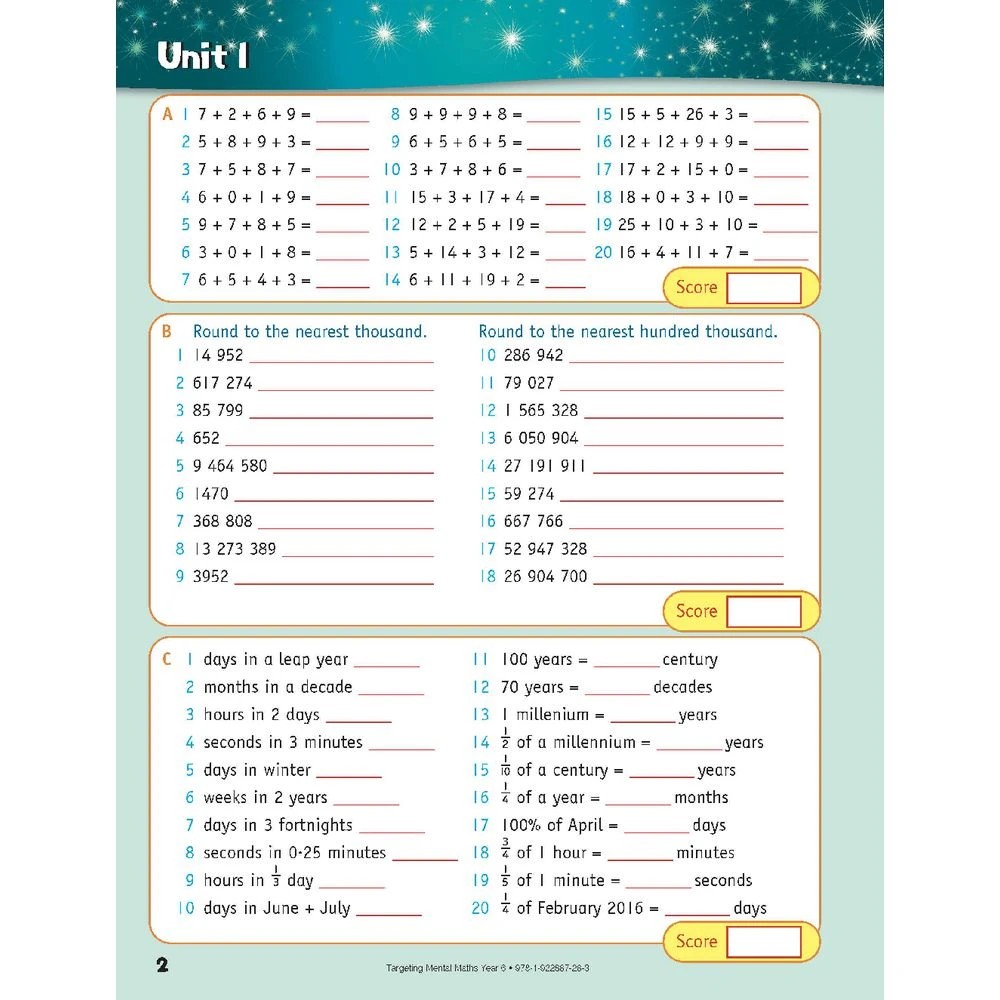 3 Targeting Mental Maths Year 6 2022 Edition, 3 of 10
