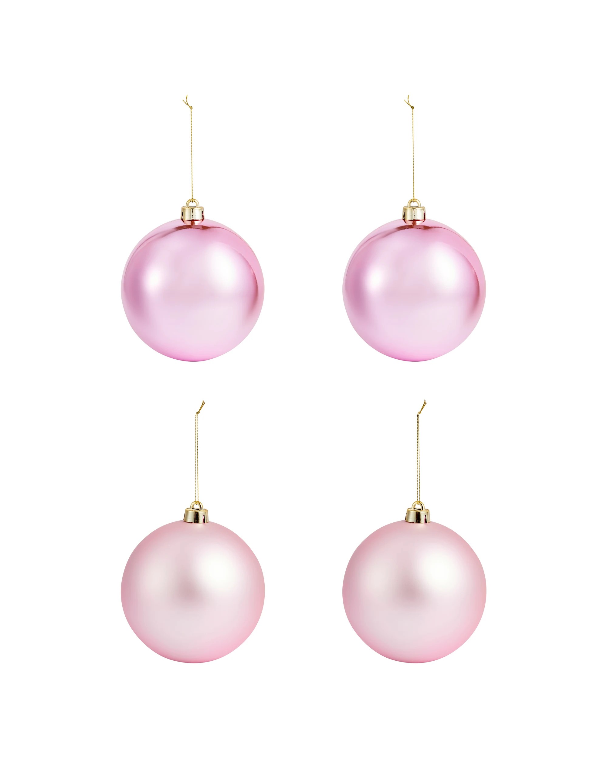 2 4 Pack 15cm Pink Baubles, 2 of 6