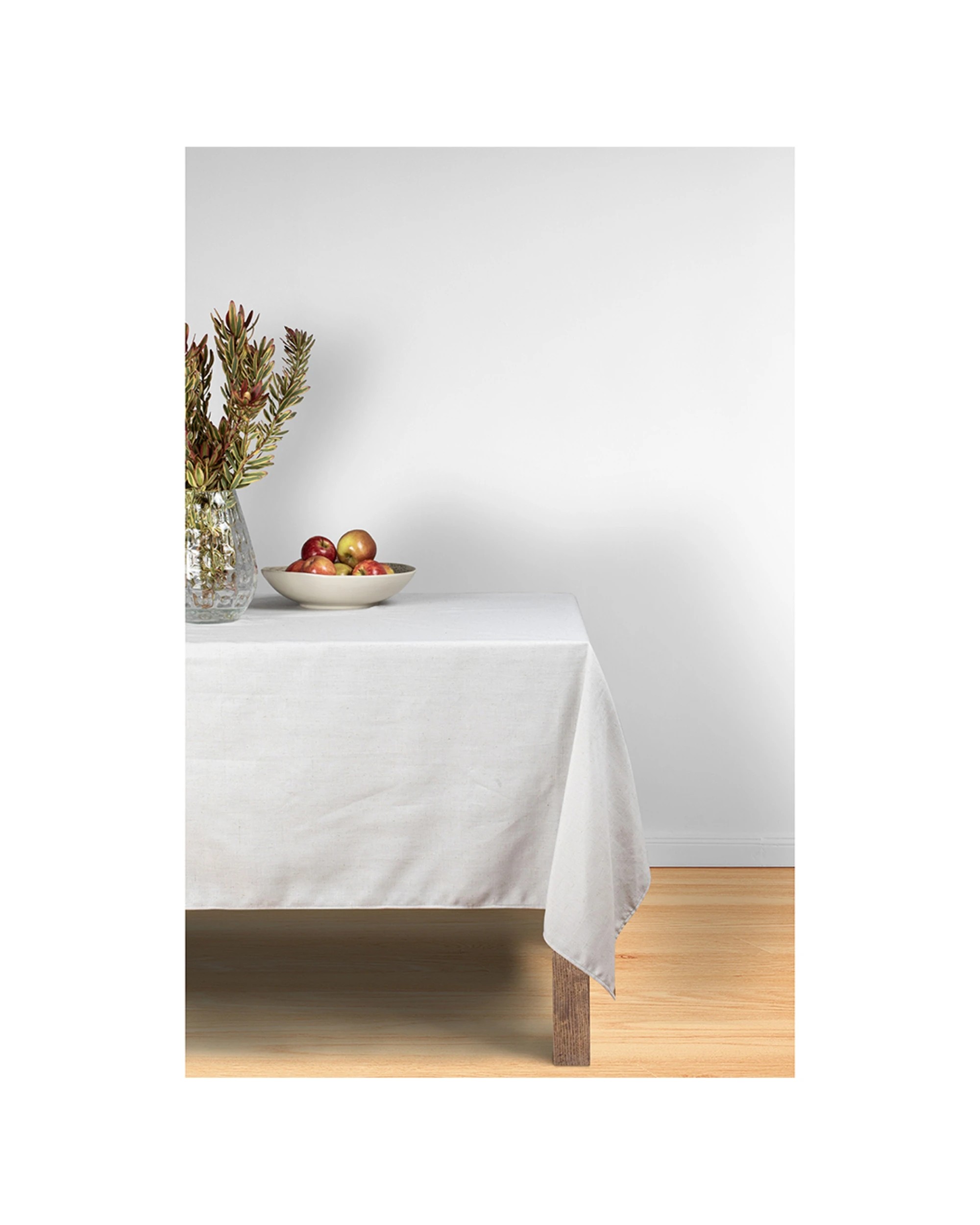 2 Ladelle Seno Rectangular Tablecloth Cover 150x300cm - White, 2 of 3