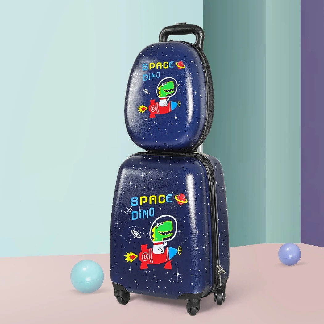 7 Bopeep 2Pc Kids Luggage Set Space Dino Pattern, 7 of 8