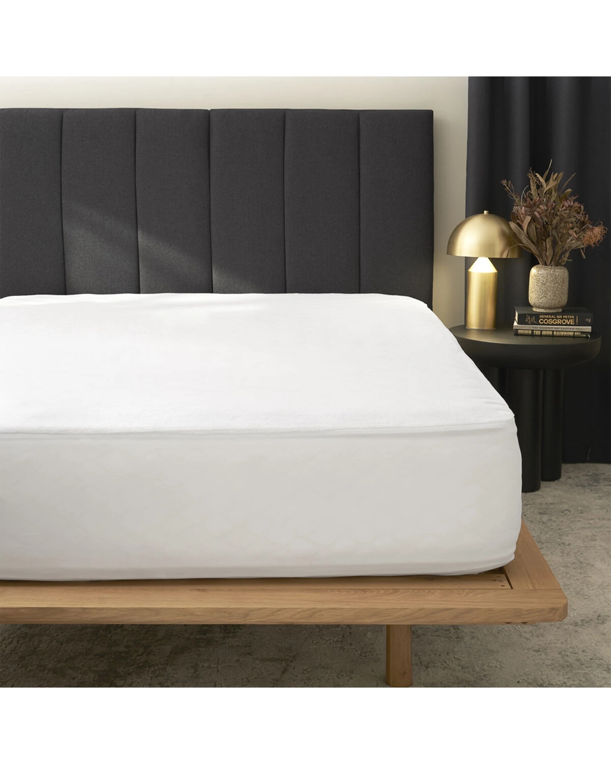 1 Morrissey Queen Bed Waterproof Mattress Protector Polyester Noiseless - White, 1 of 1