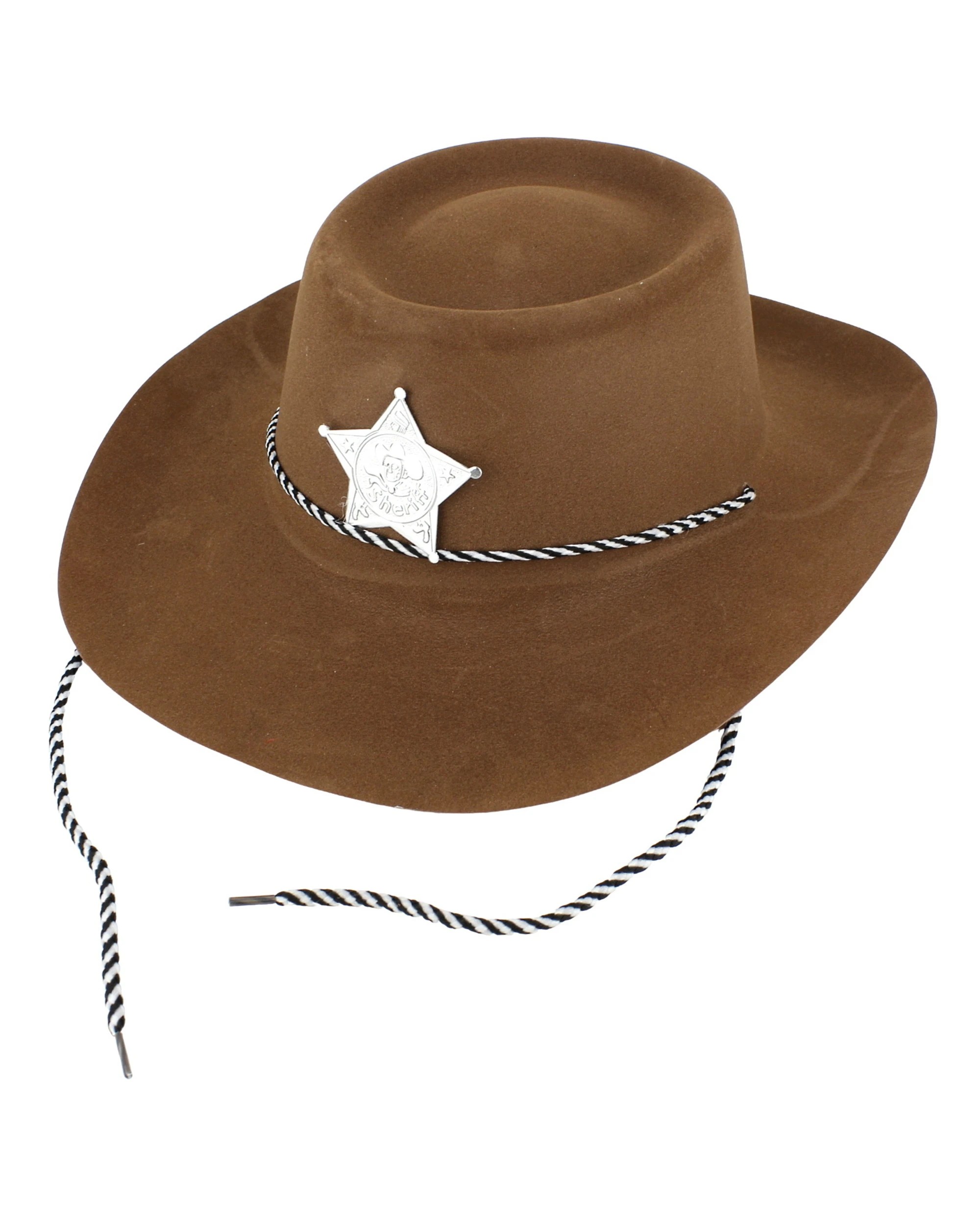 1 JD Party Adult Brown Plastic Sheriff Hat, 1 of 1