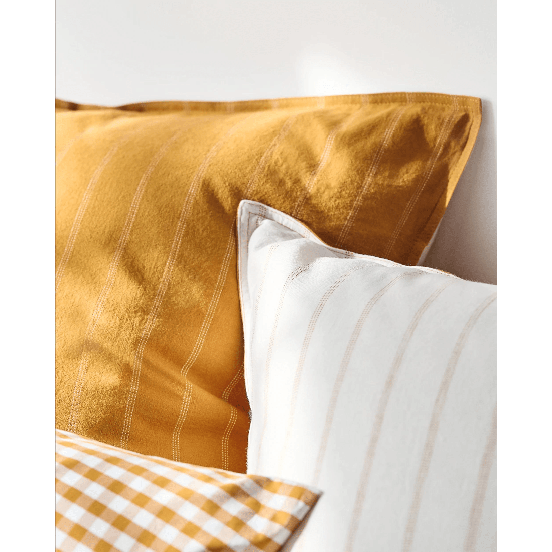 5 Target Adelle Stripe Linen/Cotton European Pillowcase - Yellow, 5 of 6