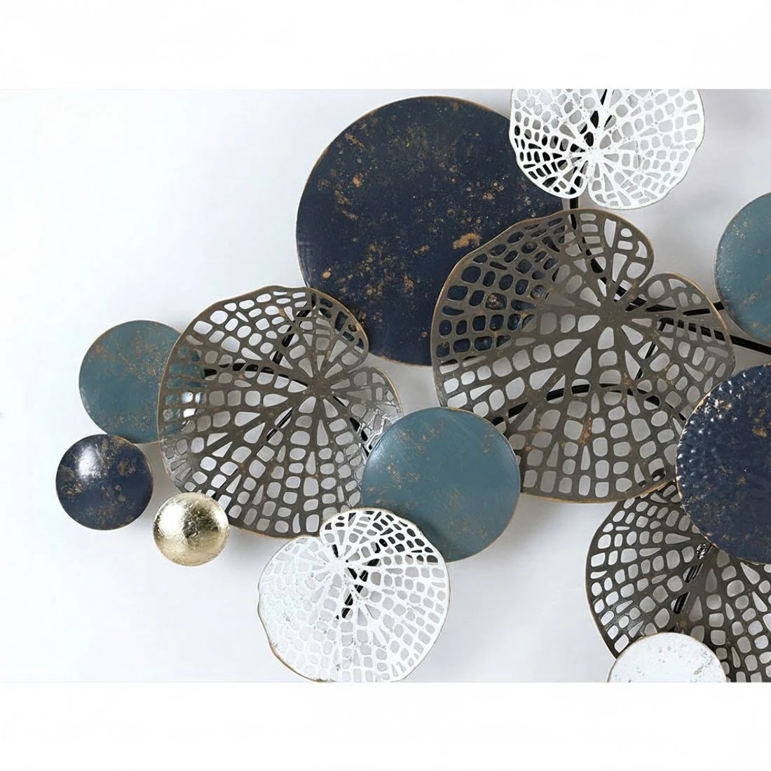 3 Artiss Metal Wall Art 132cm Hanging Sculpture - Blue, 3 of 4