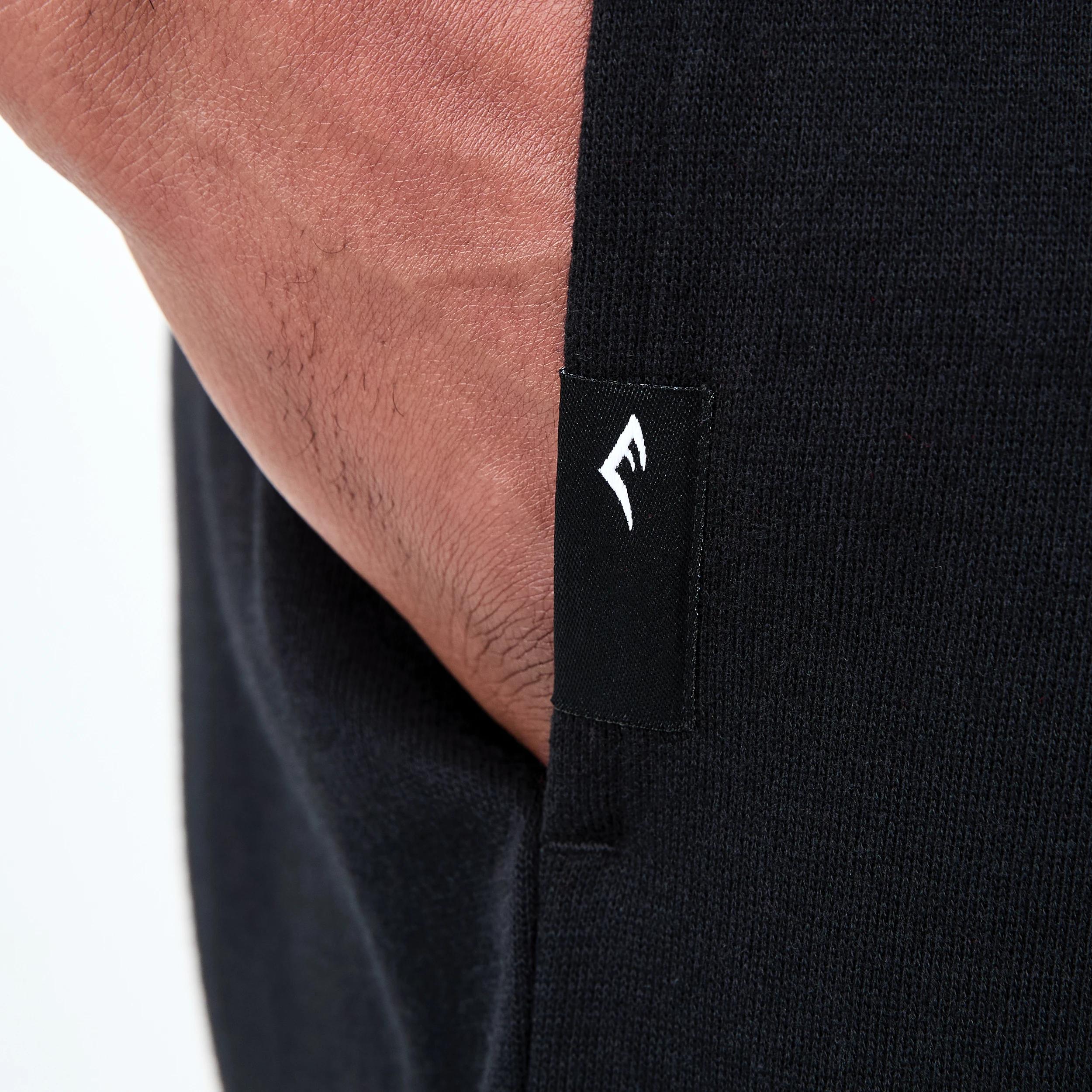 6 Everlast Mens French Terry Shorts Black, 6 of 9