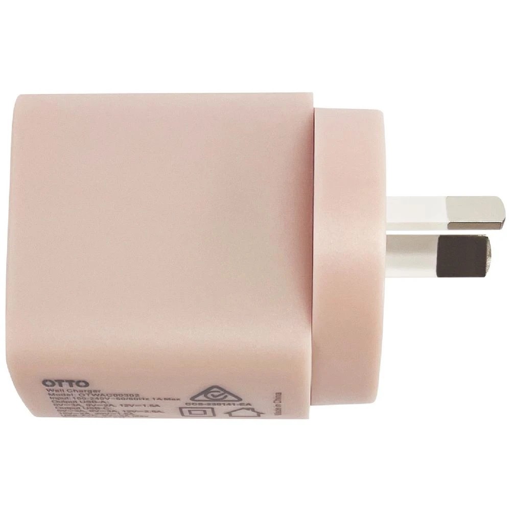 6 Otto 30W 2-Port USB-C + USB-A Wall Charger Pastel Pink, 6 of 7