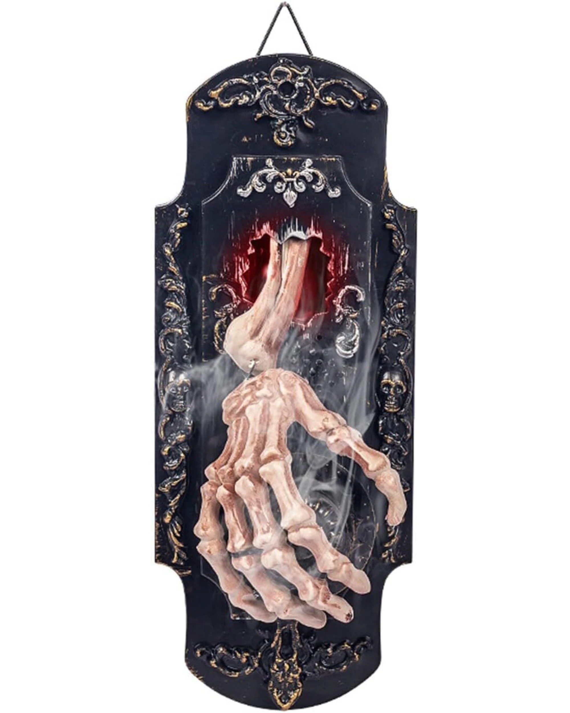 1 BR Costumes Halloween Skull Doorbell Decoration Motion Activated Mist Spray, 1 of 7