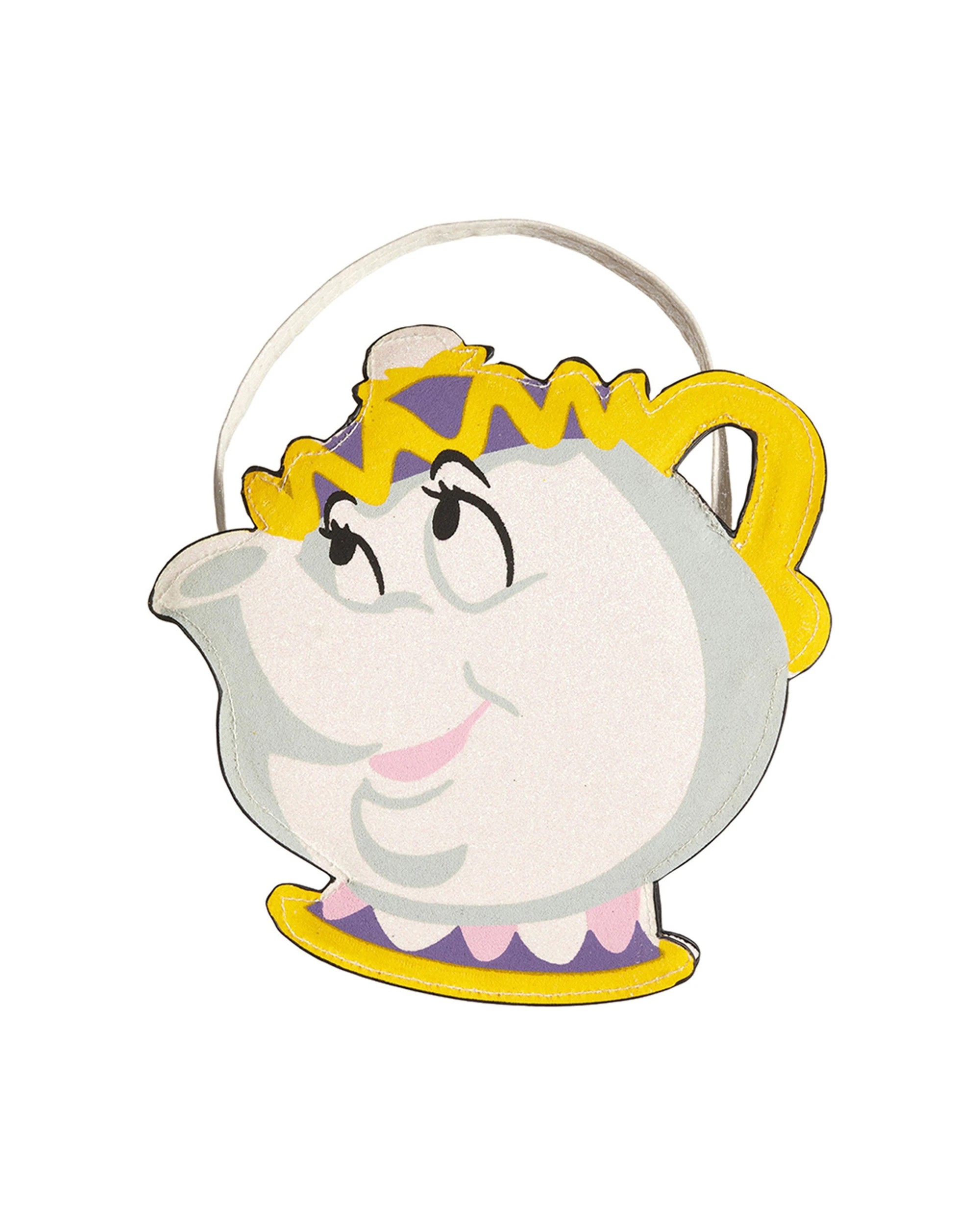 1 Disney Belle Mrs Potts Kids Accessory Bag 17cm - Silver, 1 of 2