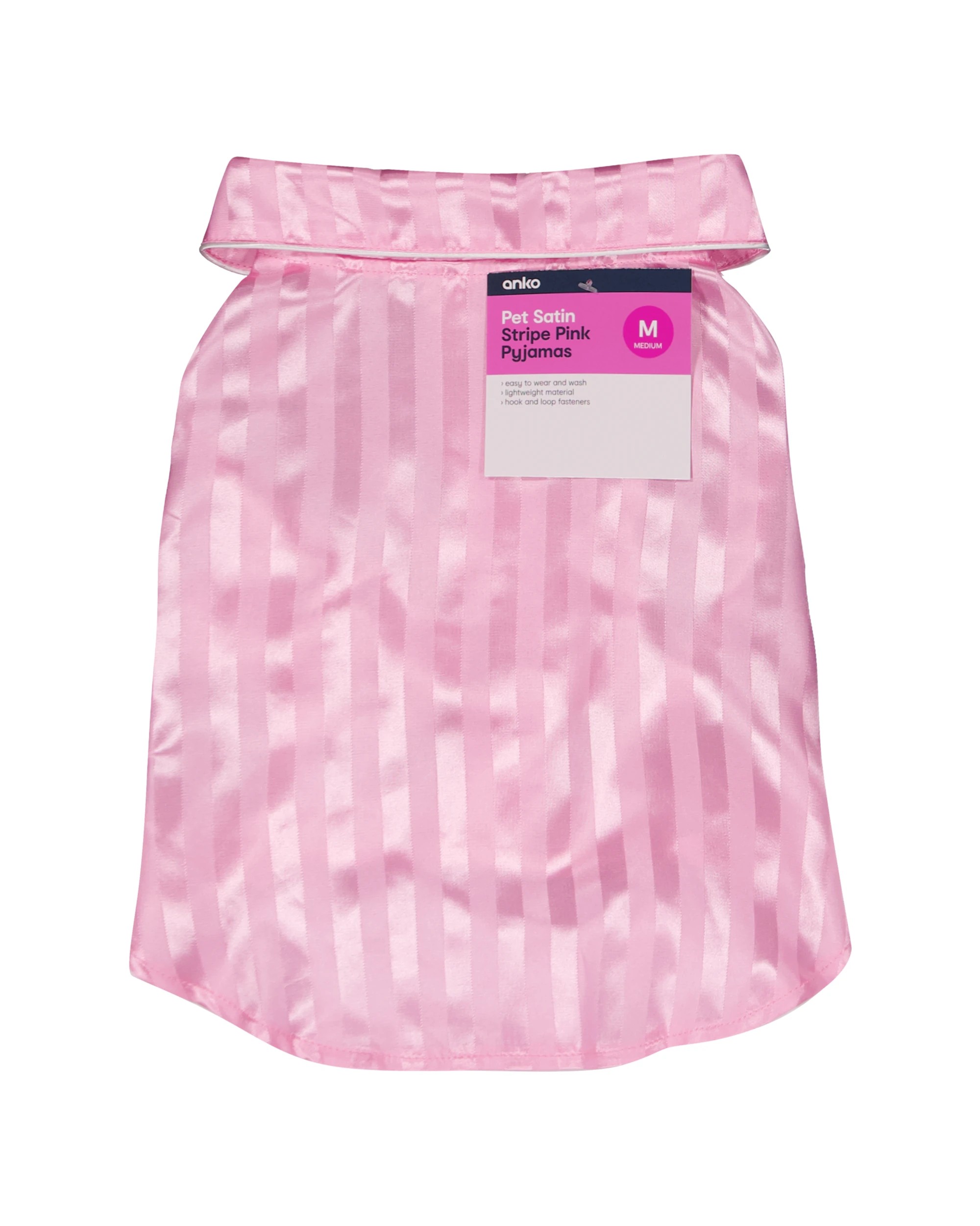 9 Pet Satin Stripe Pyjamas - Medium, Pink, 9 of 9