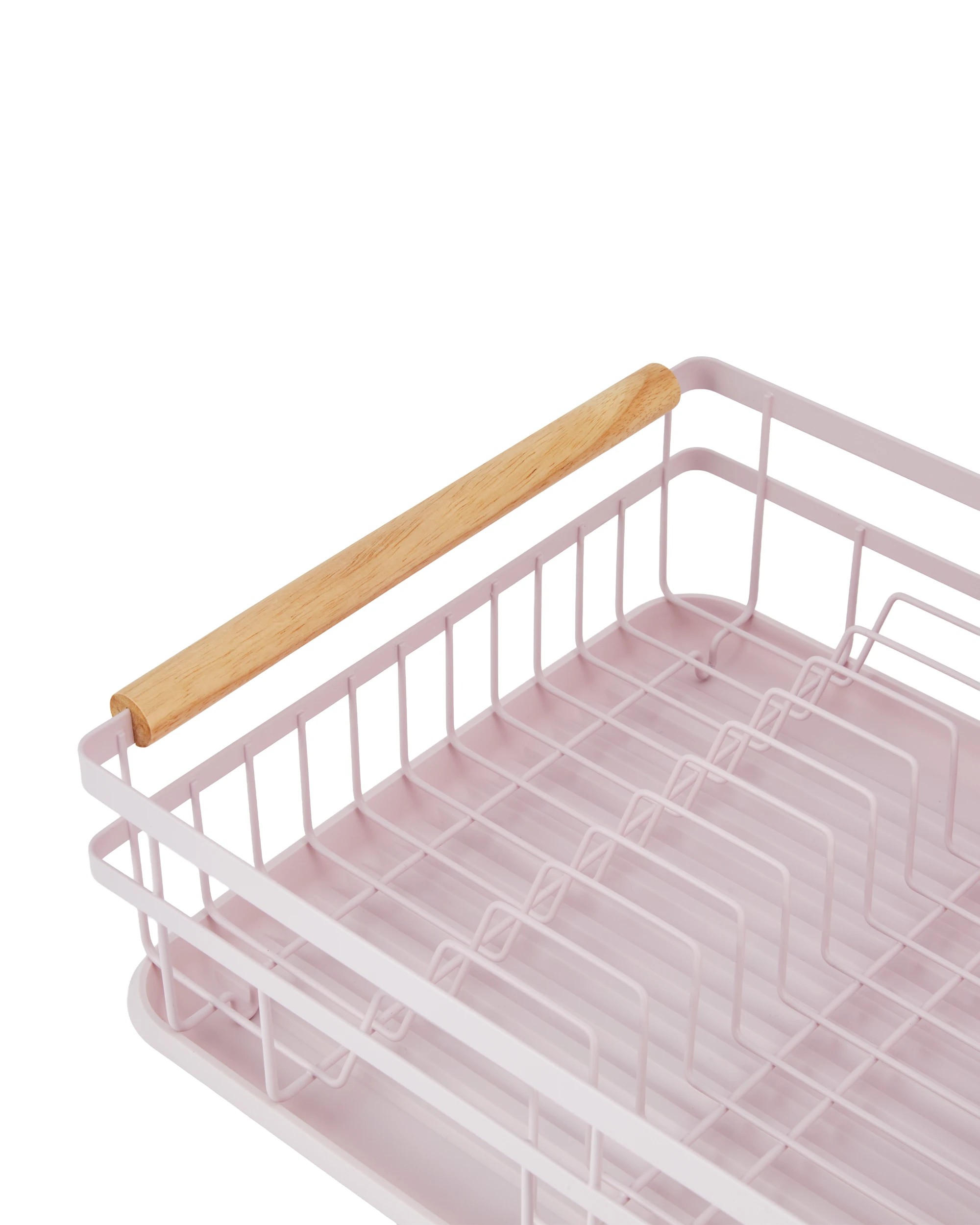 4 Pink Wooden Handle Dish Rack, 4 of 6