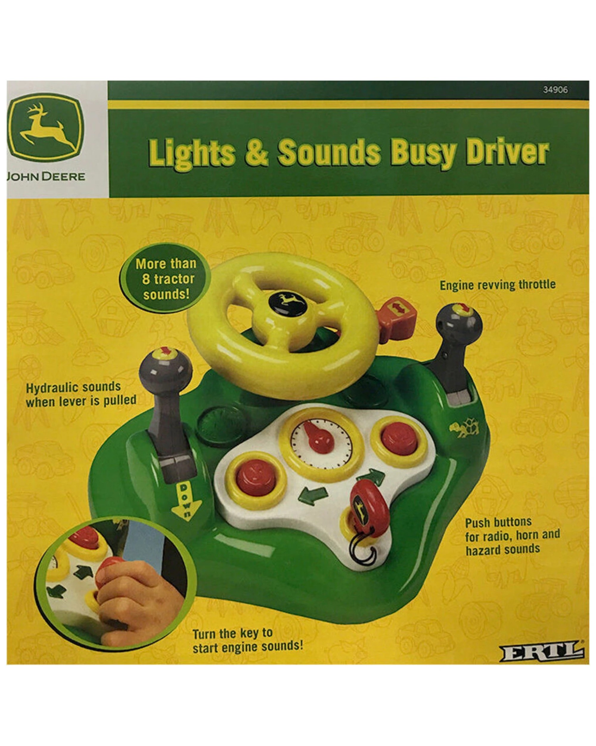 5 John Deere Busy Driver Steering Wheel Toy With Lights And Sounds For Kids 12 Months Plus - Green, 5 of 6