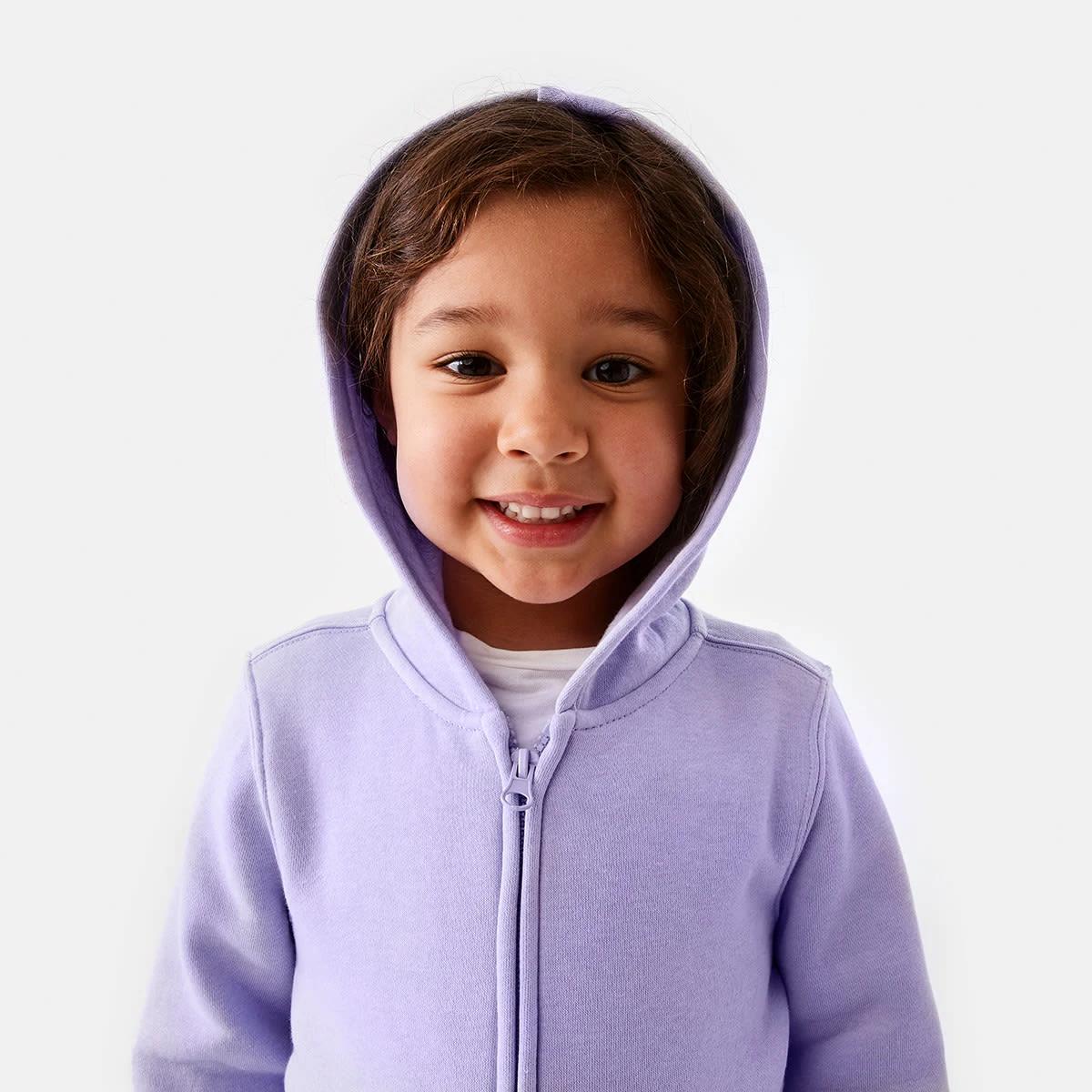 5 Plain Zip Through Hoodie Lilac Flwr, 5 of 10