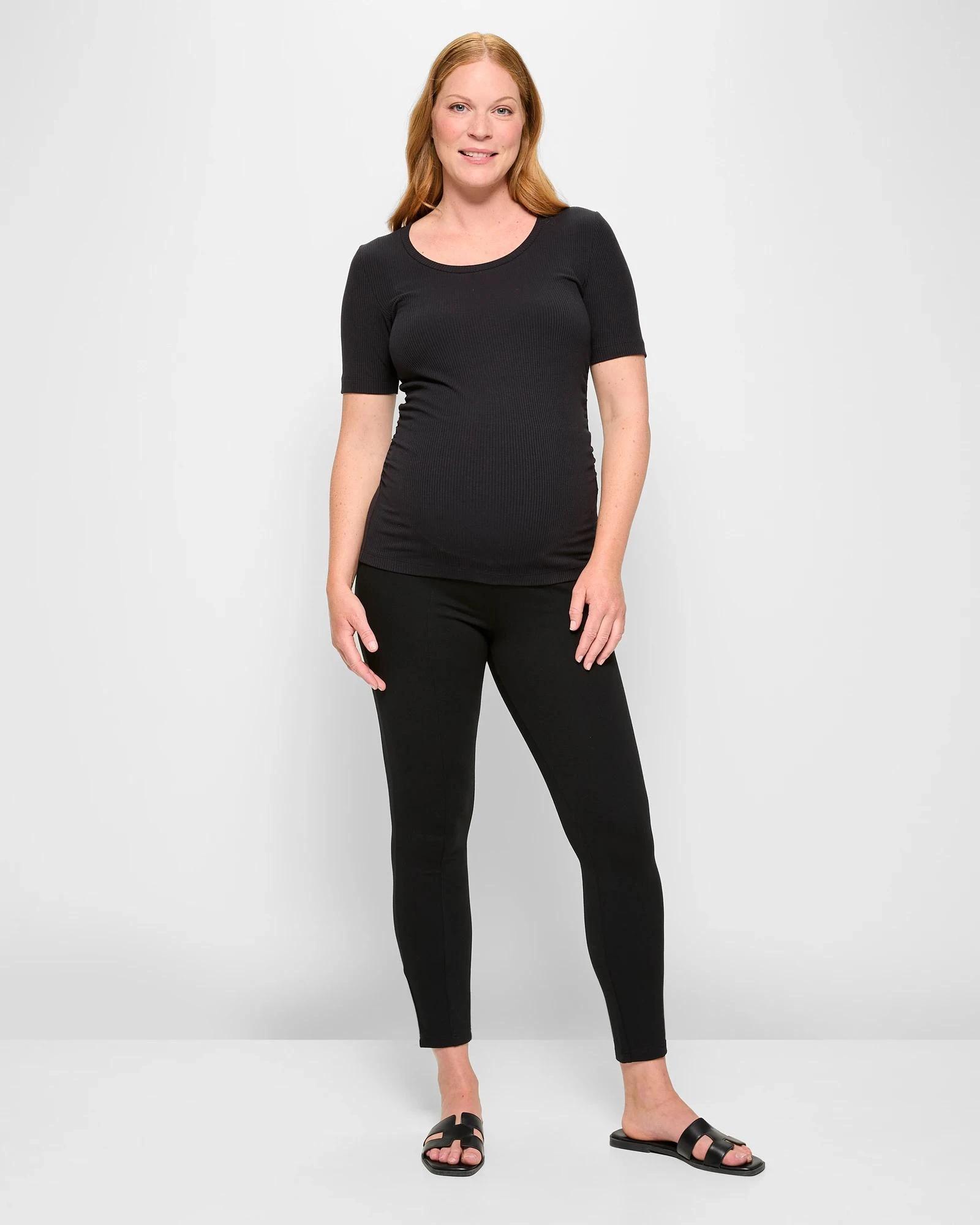 1 Target Maternity Ponte Leggings BLACK, 1 of 5
