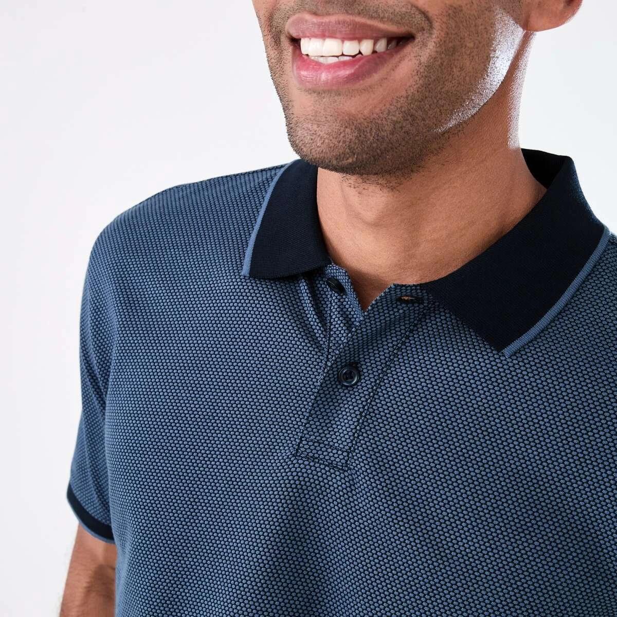 5 Jacquard Polo Shirt JACQUARD CHINA BLUE, 5 of 6