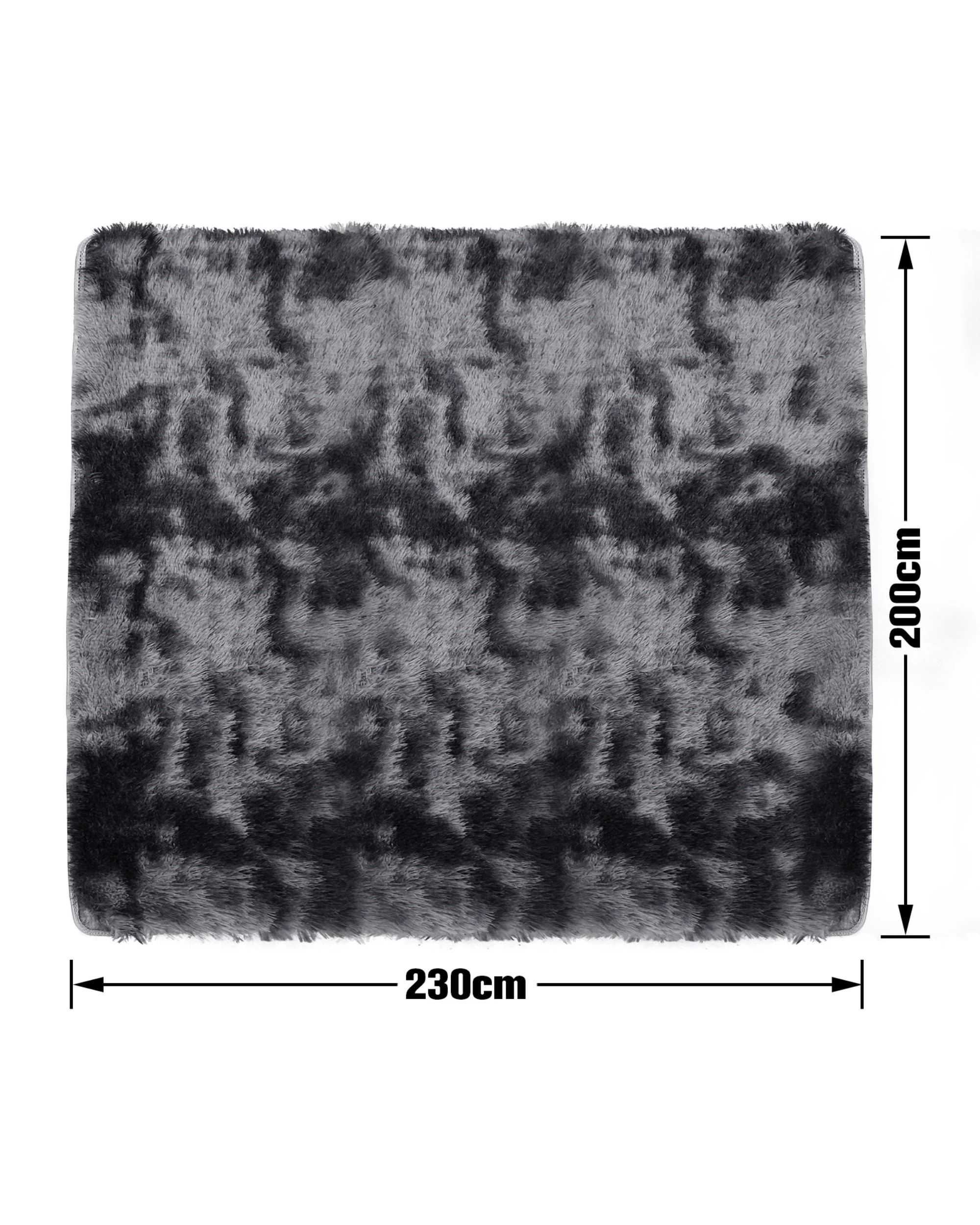 2 Advwin Non-slip Shaggy Rugs Floor Rug Living Room Bedroom Mat Large Carpet Dark Grey 200*230cm, 2 of 9