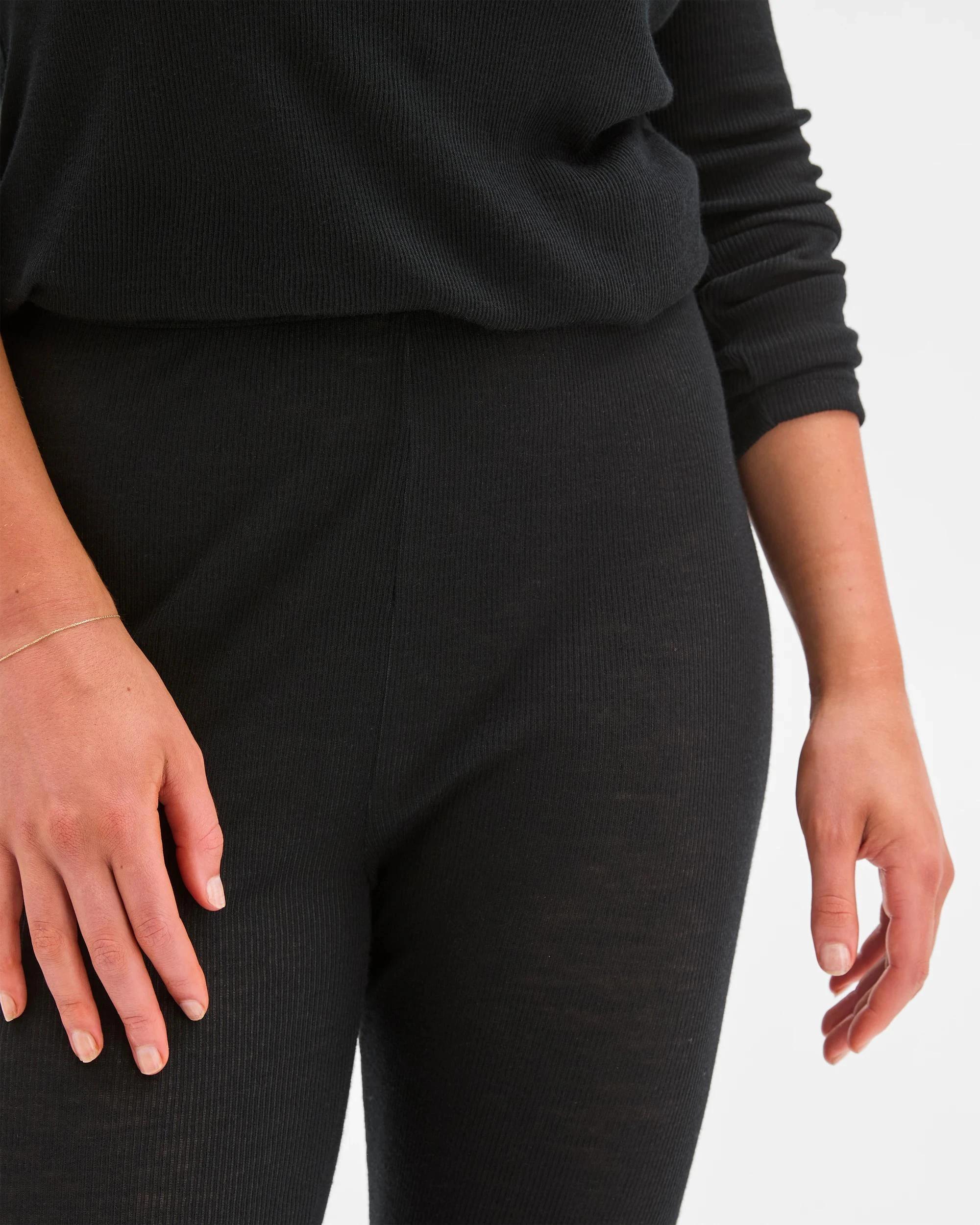 4 Target Woman Merino Wool Blend Thermal Leggings BLACK, 4 of 5