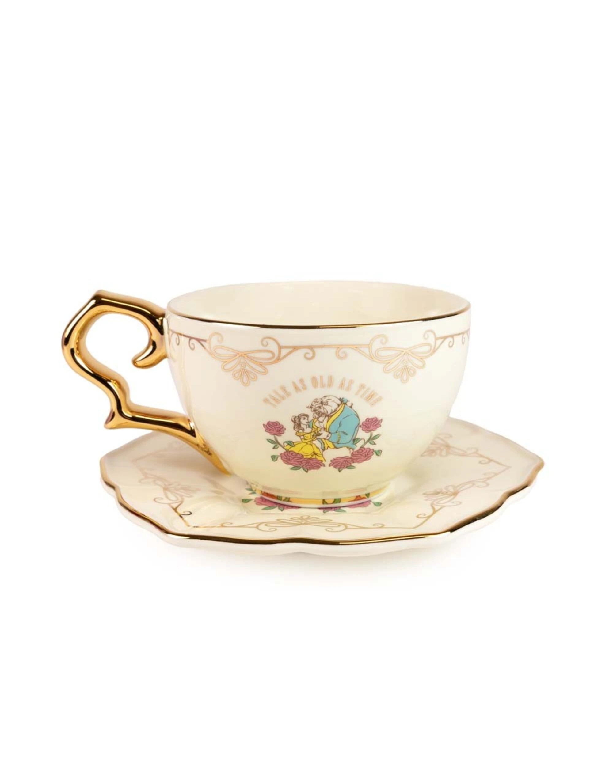 2 Disney - Beauty & The Beast - Ballroom Rose Teacup & Saucer, 2 of 4