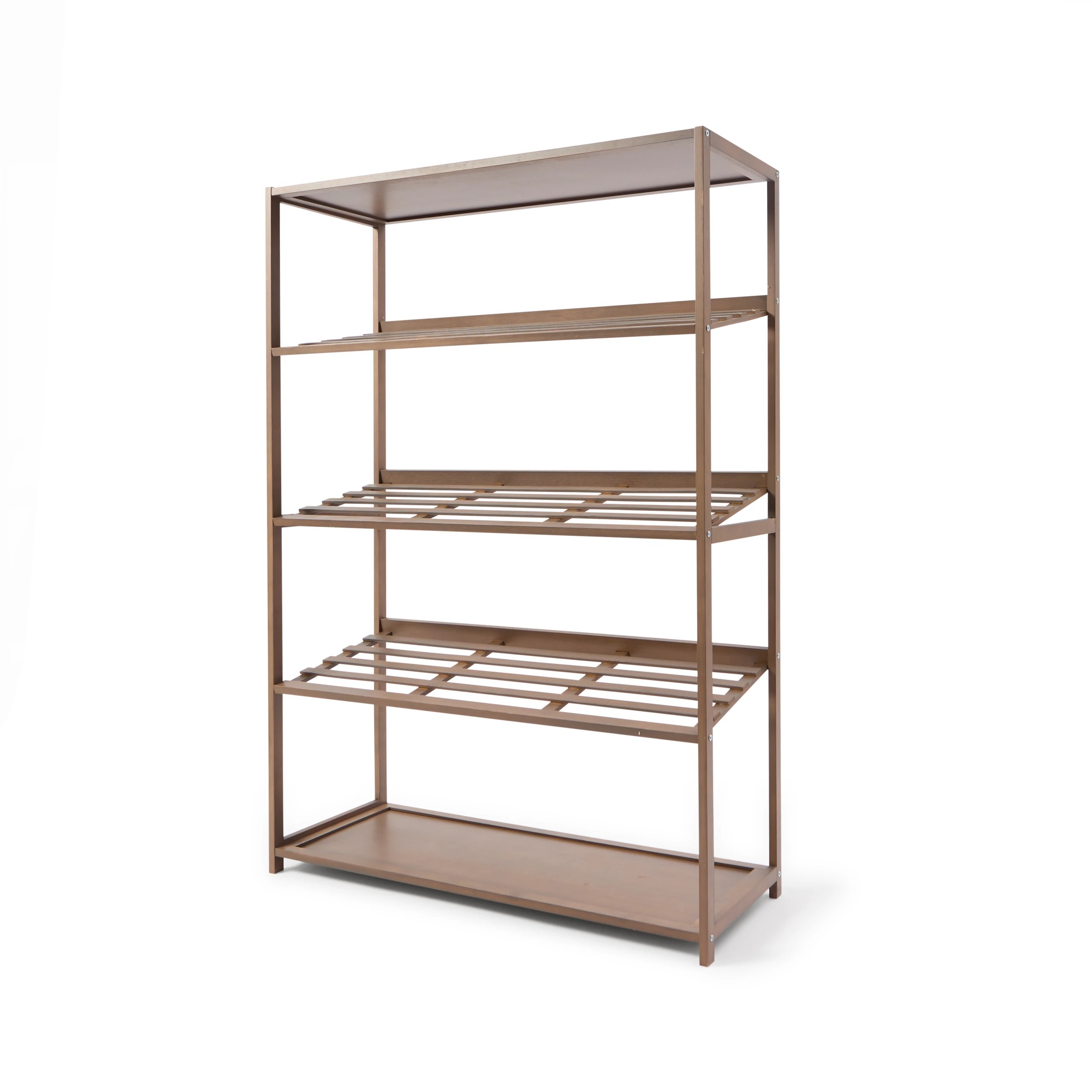 2 5 Tier Walnut Look Shoe Rack, 2 of 8