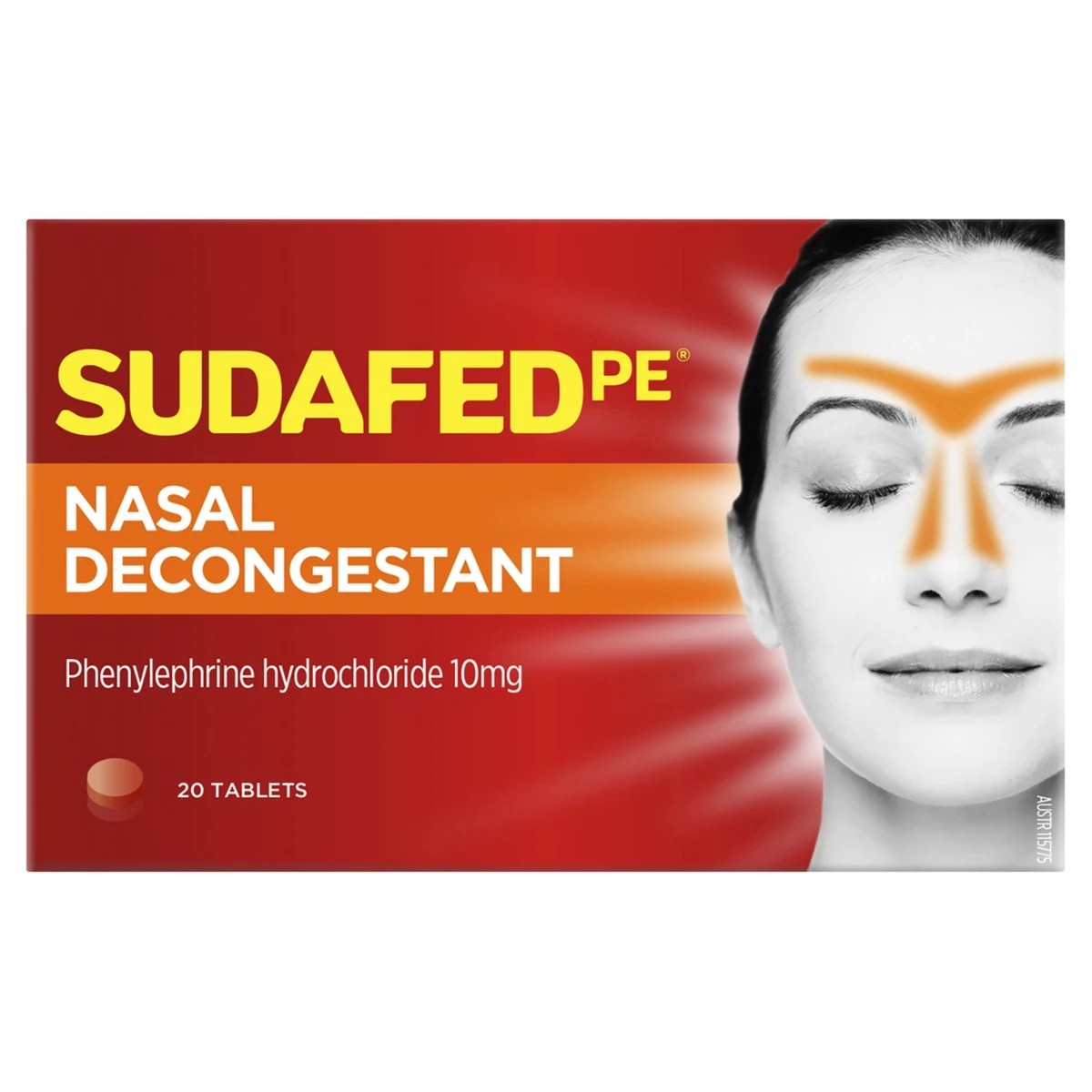 2 20 Pack Sudafed PE Nasal Decongestant Tablets, 2 of 4