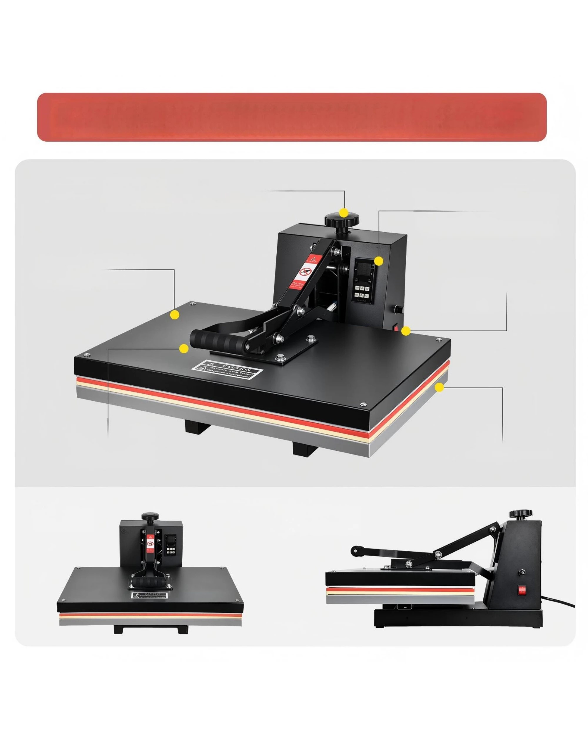 6 Advwin Heat Press Machine 40x60 High Pressure Digital - Black, 6 of 8