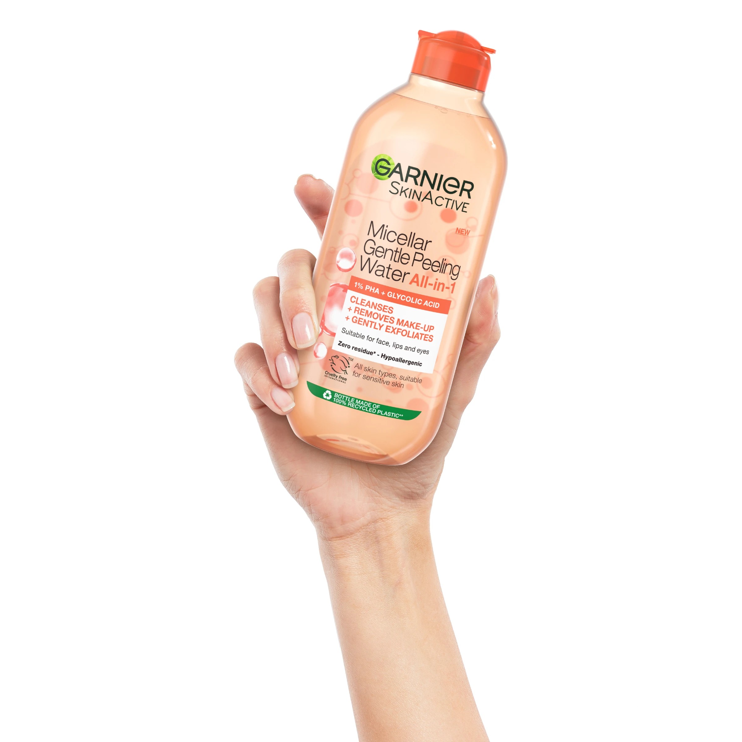 6 New Garnier SkinActive All-in-1 Micellar Gentle Peeling Water - 1% PHA and Glycolic Acid, 6 of 6