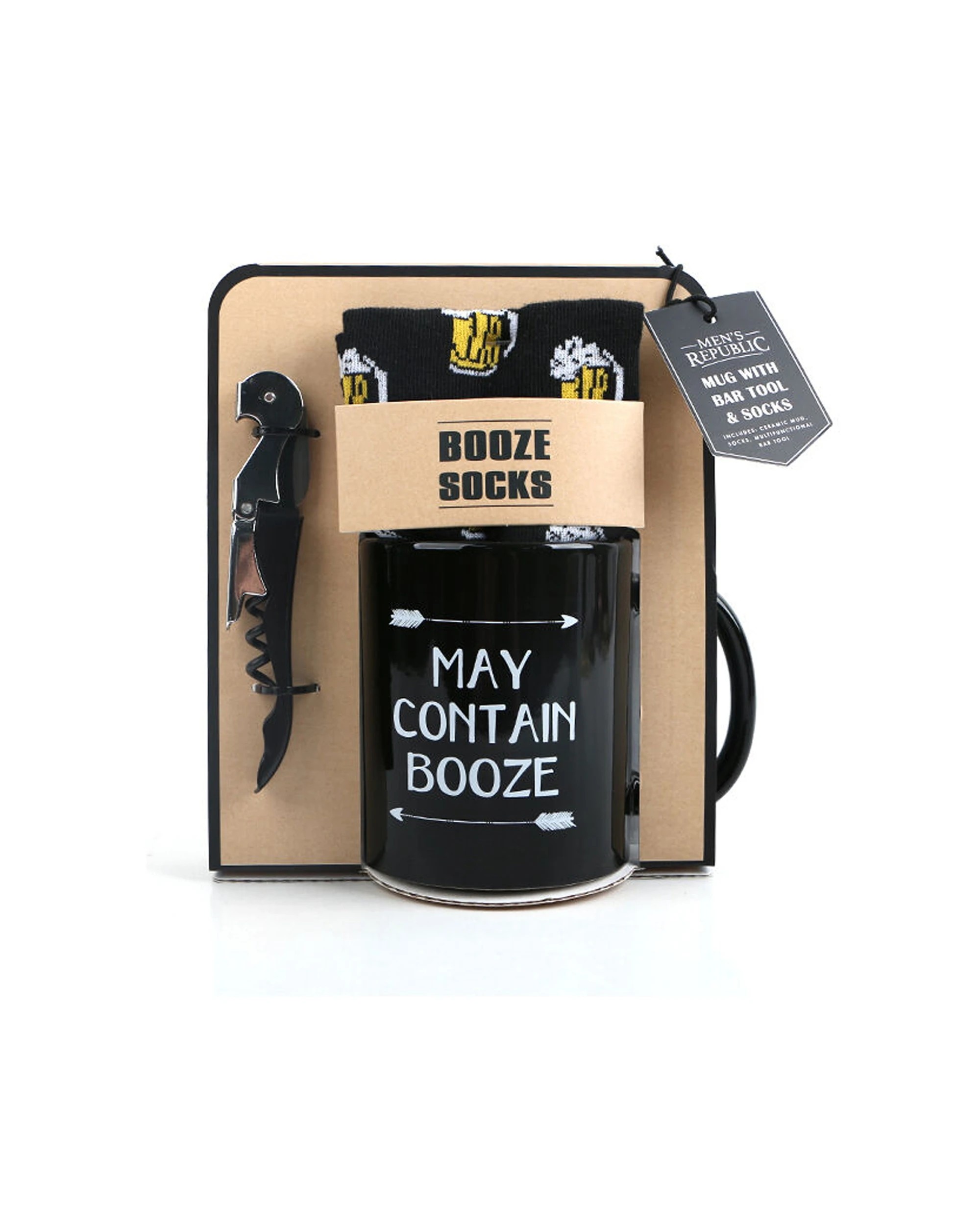1 Mens Republic Ceramic Mug Set With Beer Socks And Bar Multitool Gift Set For Men - Black, 1 of 4