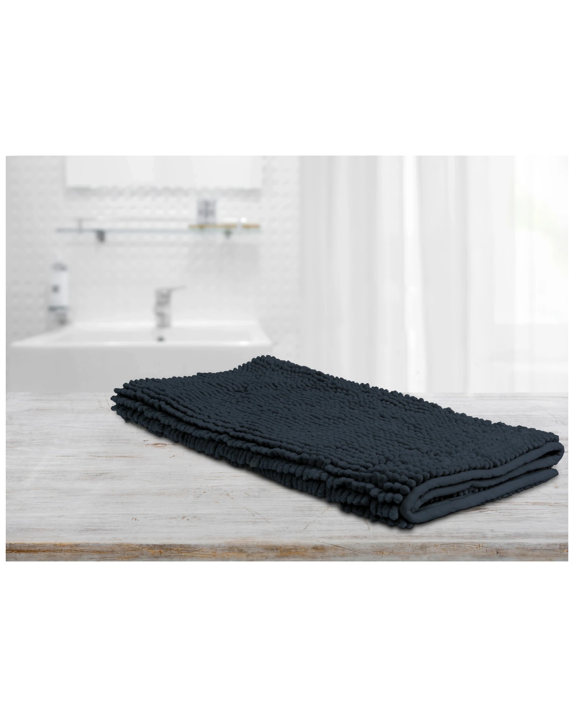 2 ARDOR Algodon Toggle Bath Mat 50 x 100cm Polyester Absorbent Fast Drying, 2 of 3