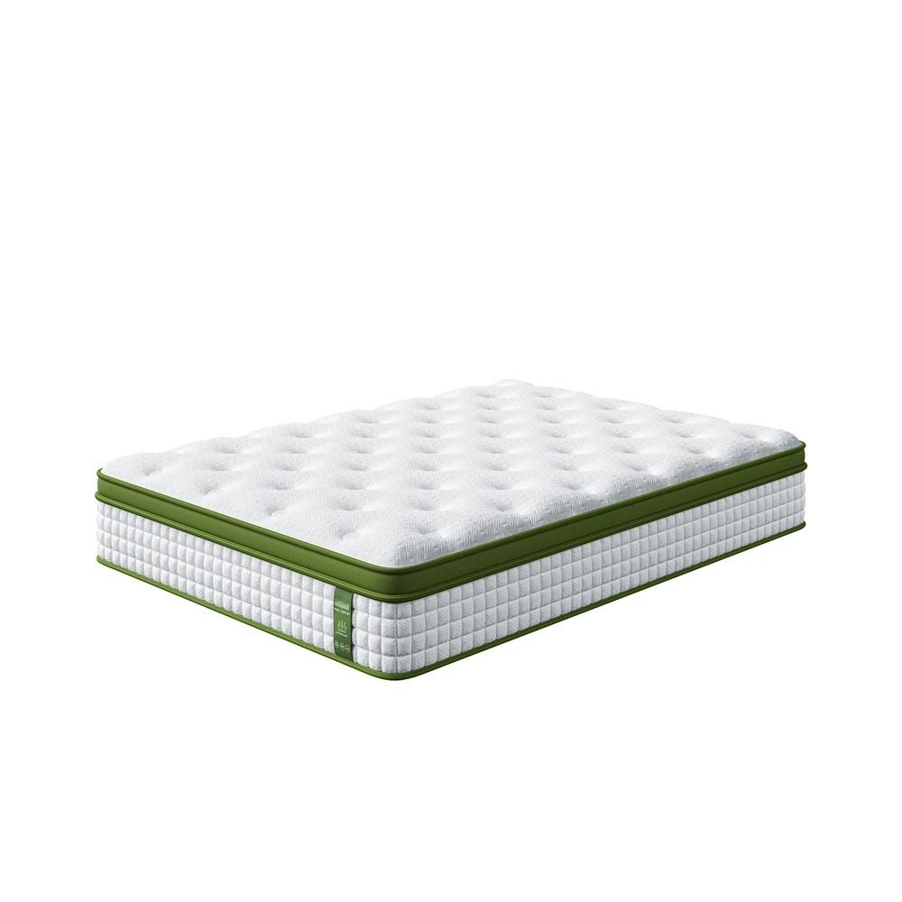 1 BedStory Double Mattress 30cm Medium Firm Hybrid Mattress for Pressure Relief - Double Bed - White, 1 of 6