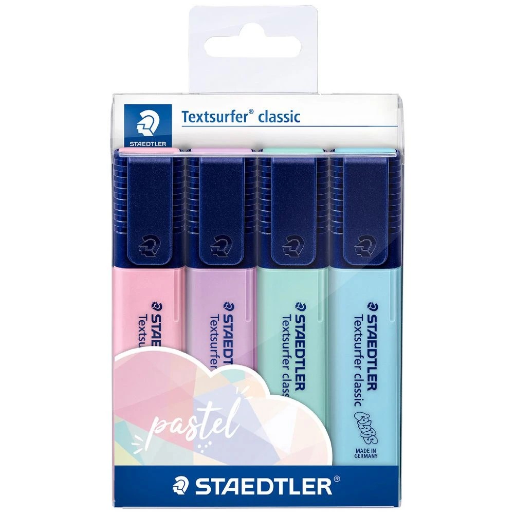 1 Staedtler Textsurfer Classic Highlighters Pastel 4 Pack, 1 of 7