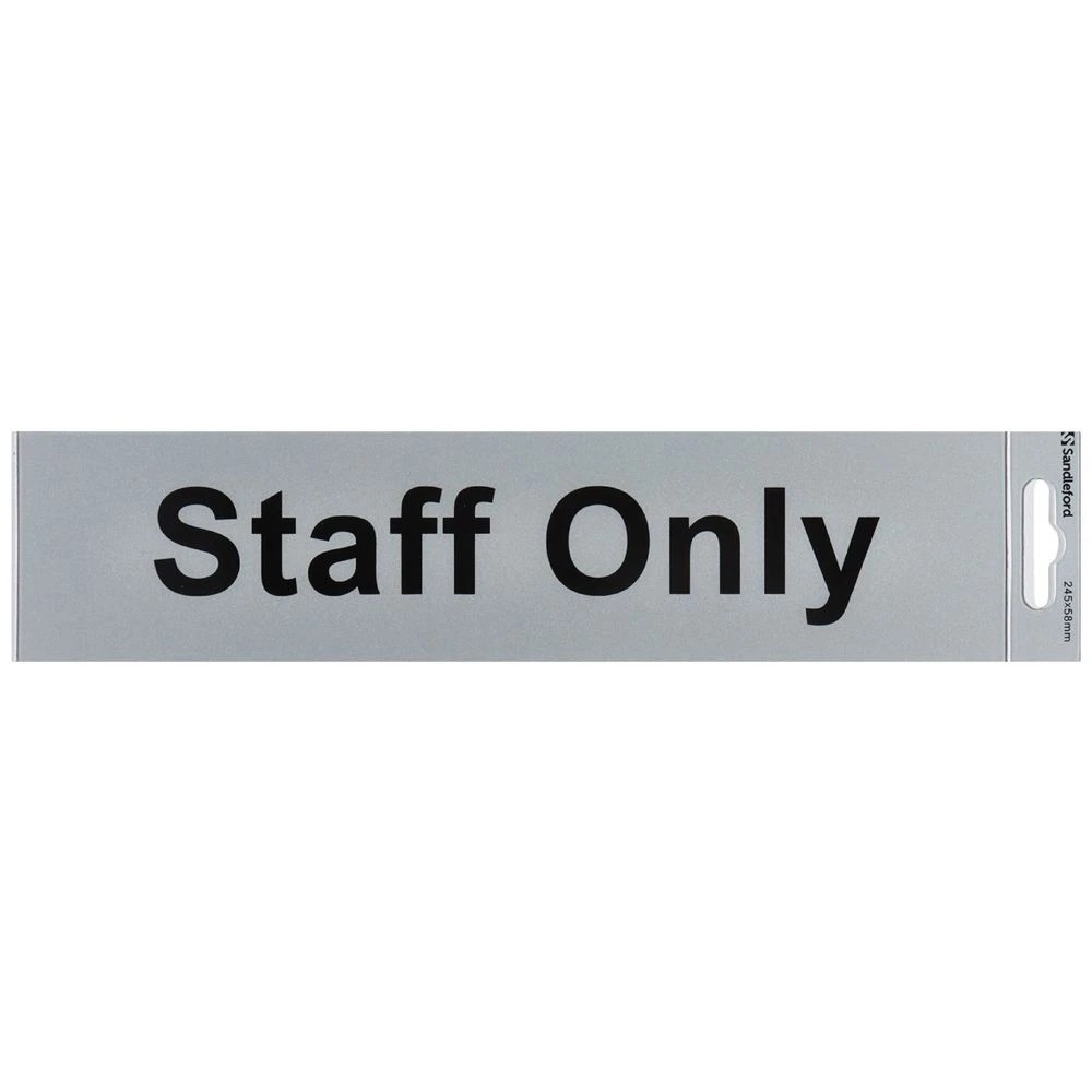 1 Sandleford Staff Only Self-adhesive Sign, 1 of 1