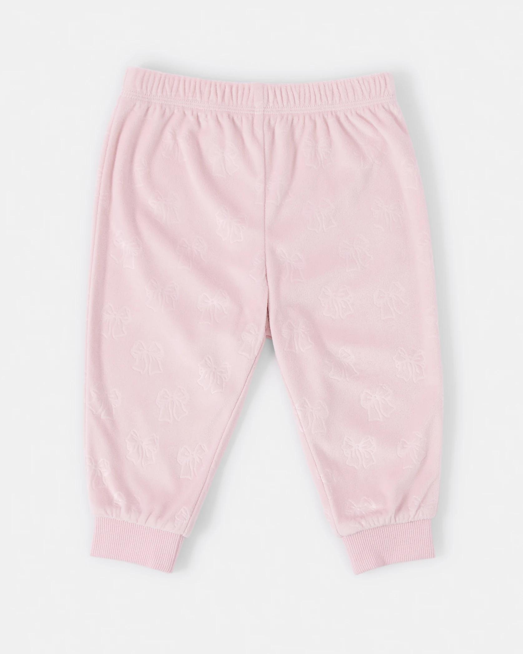 4 Twosie Fleece Pyjama Set Pnk Bows, 4 of 7